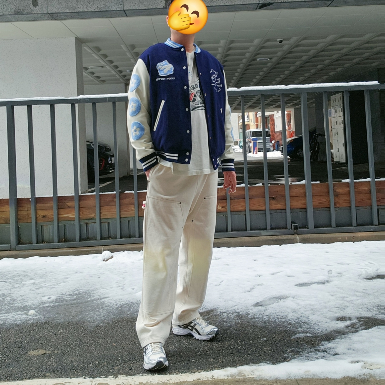 Asics Gel-Kayano 14 Cream Black, Supreme Double Knee Painter Sweatpants Natural - 23SS 착용 스타일 - 1
