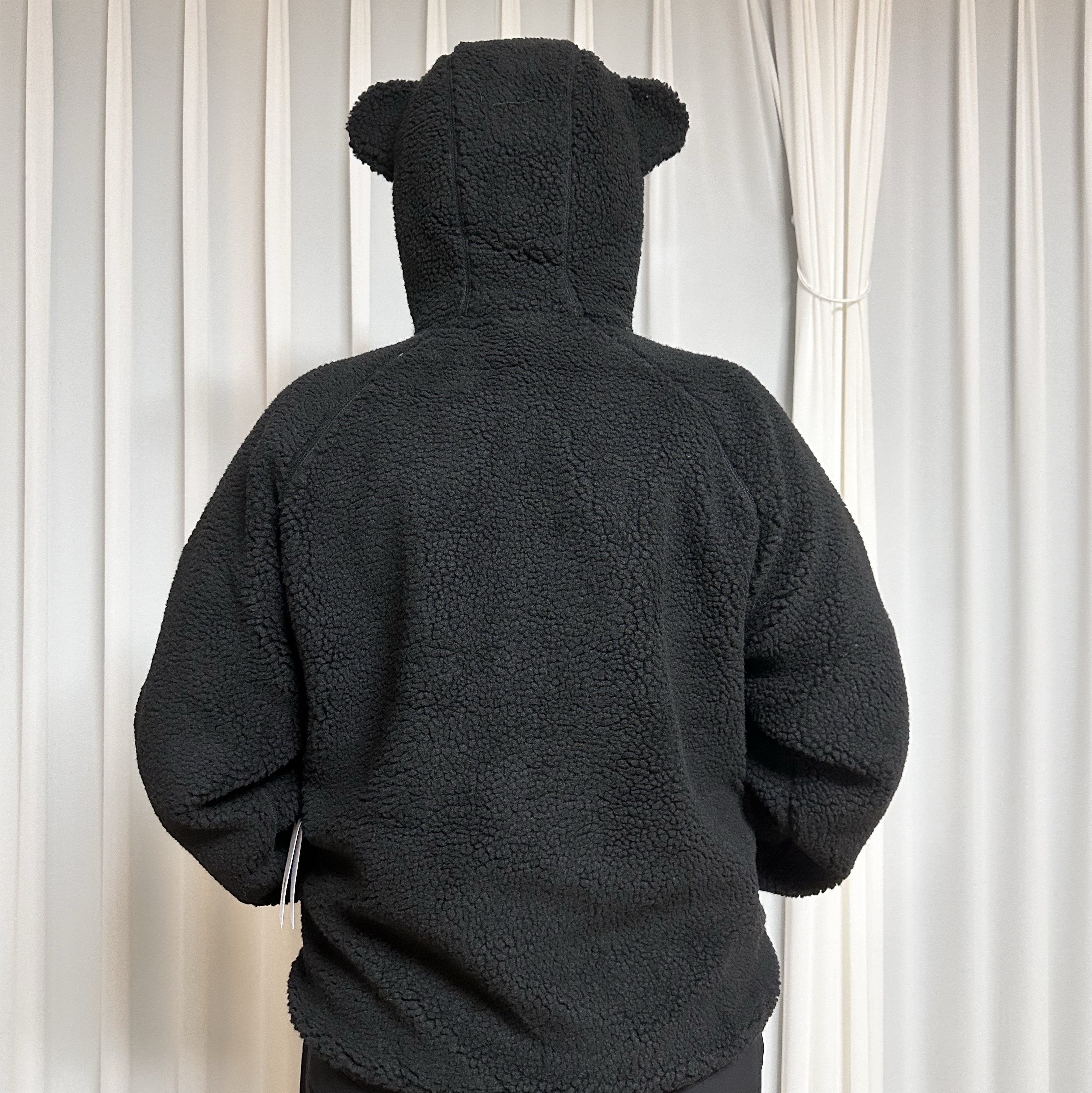 Palace Teddy Fleece Jacket Black - 24SS 착용 스타일 - 2