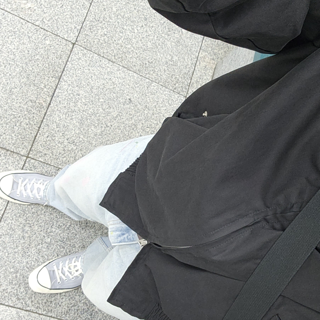Converse Chuck 70 High Vintage Canvas Wolf Grey 착용 스타일