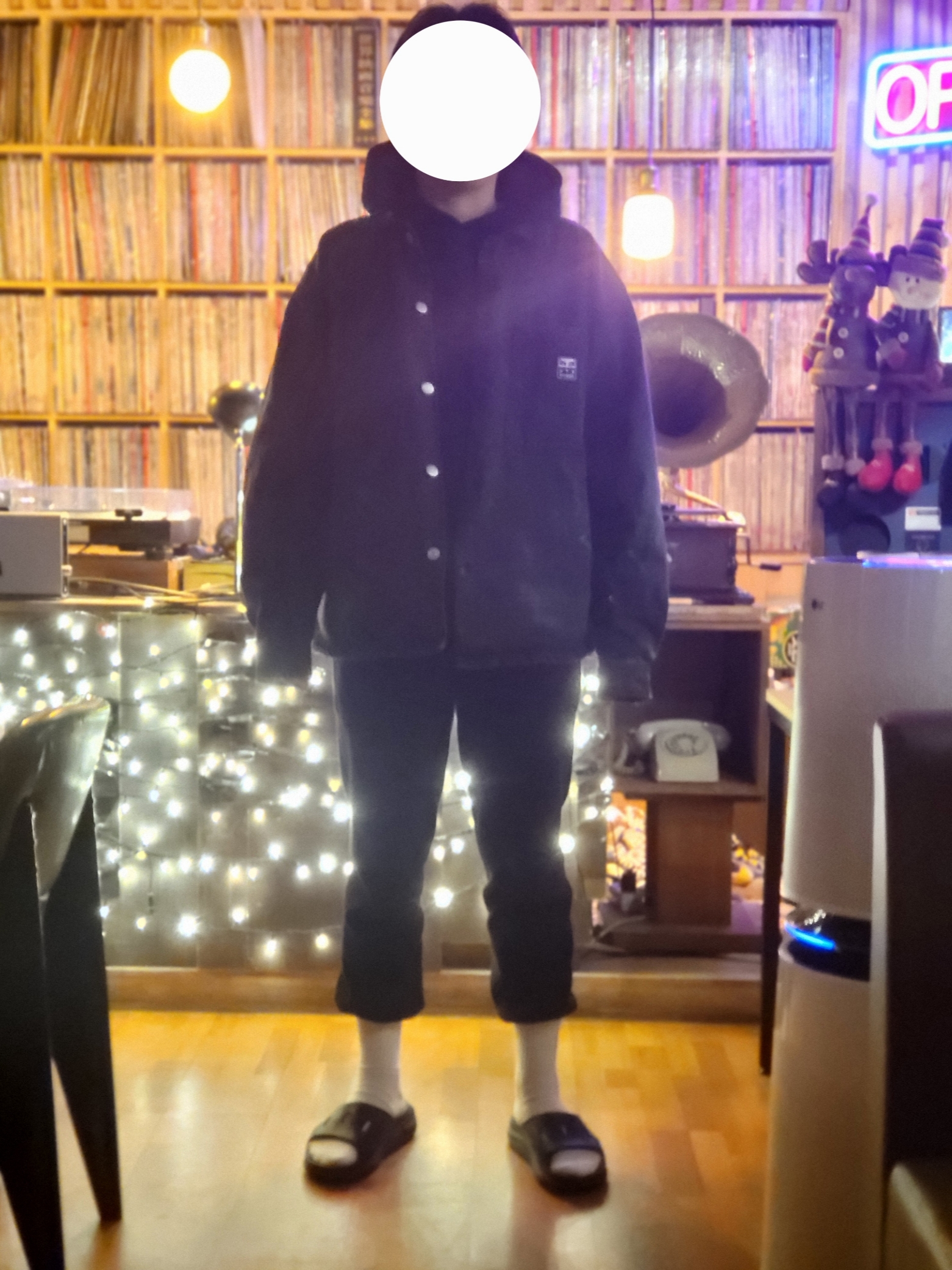 IAB Studio x Obey Painters Shirt Jacket Dusty Black, Hoka Ora Recovery Slide 3 Black - 24SS 착용 스타일 - 3