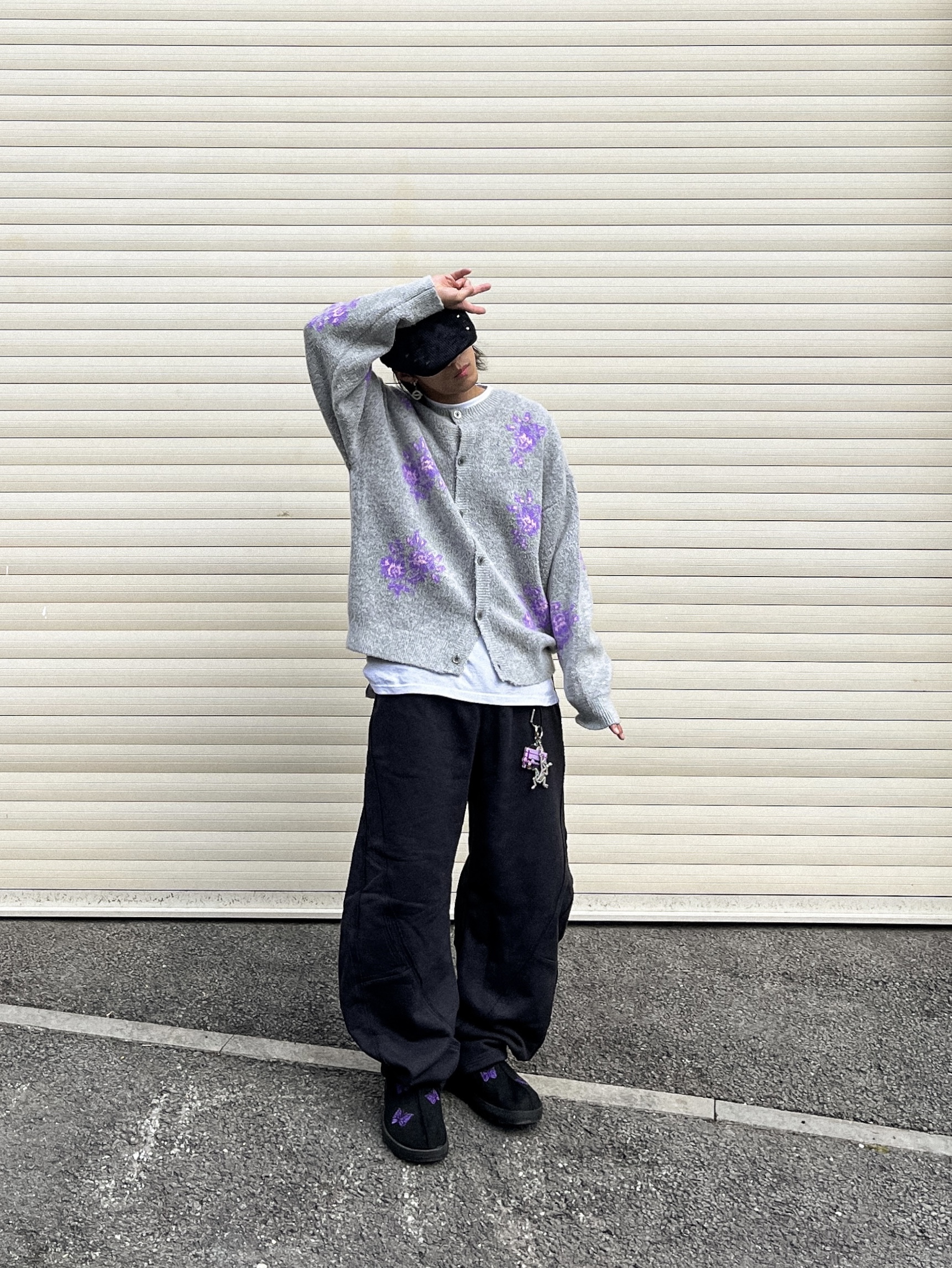 Bbangbbang Bench Okji Keyring, Reebok x Needles Beatnik Moc Core Black Extreme Purple 착용 스타일 - 1