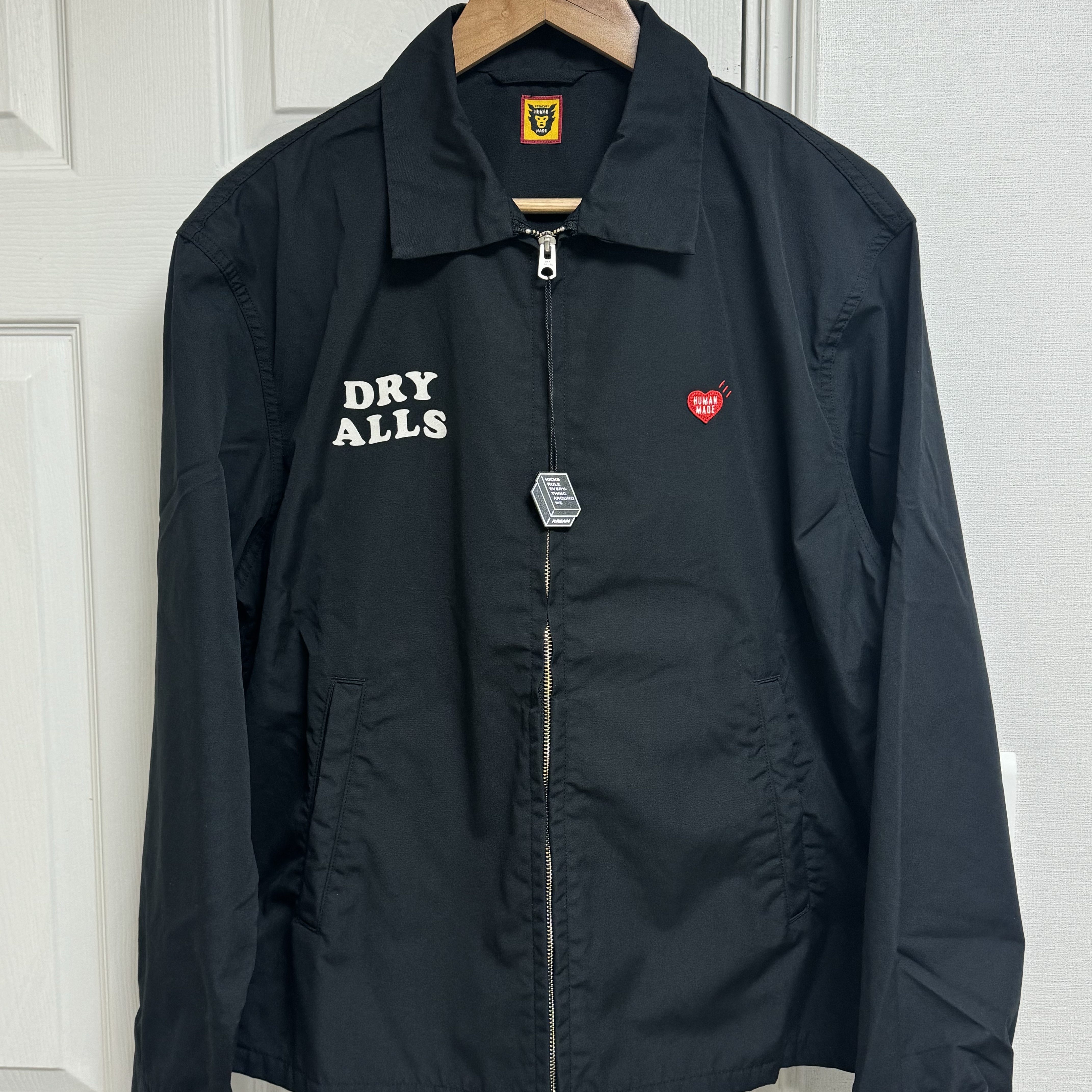 Human Made Drizzler Jacket Black 착용 스타일 - 1