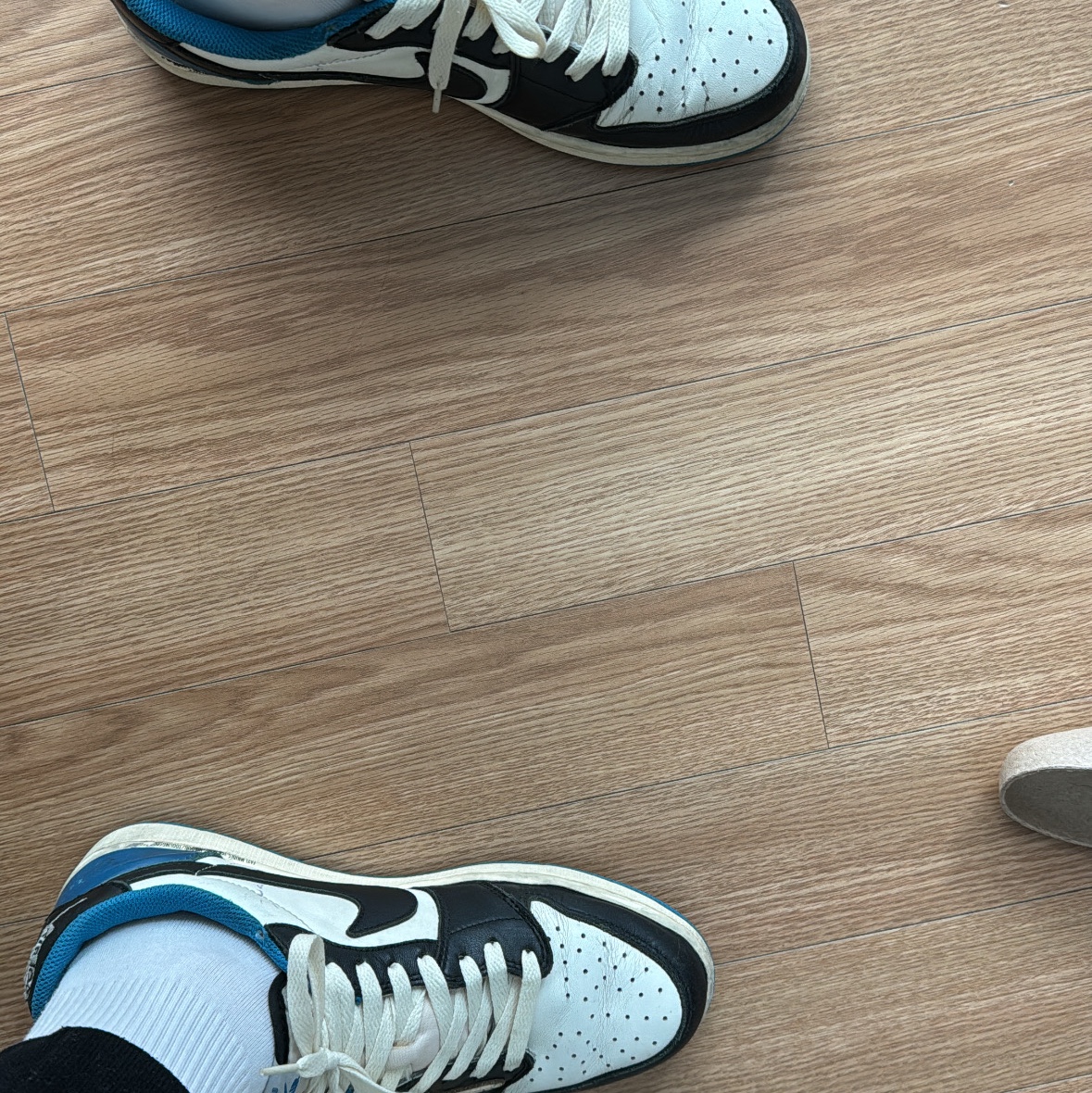 Jordan 1 x Travis Scott x Fragment Retro Low OG SP Military Blue, Stussy Canvas Backpack Washed Black 착용 스타일 - 3