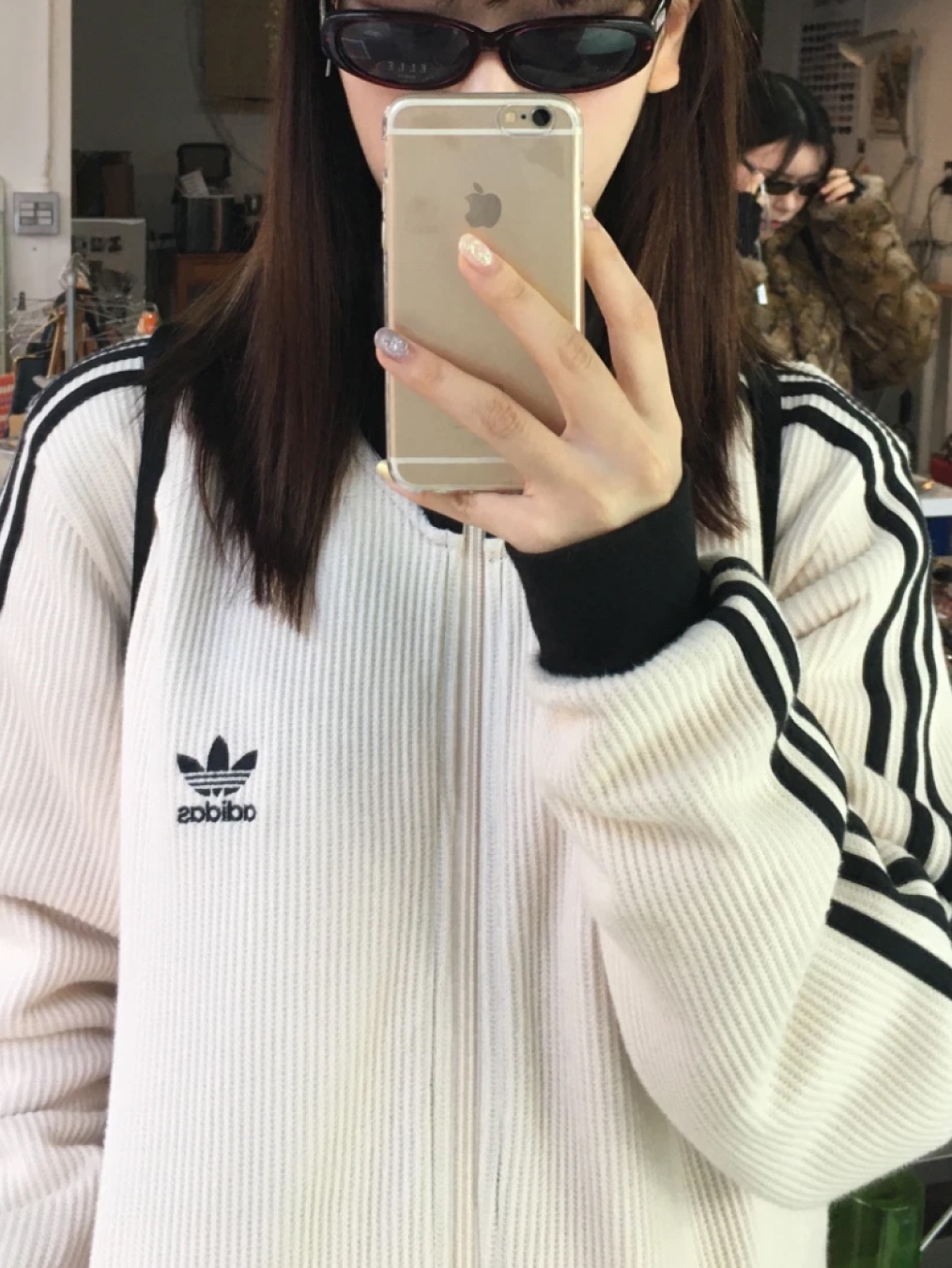 Adidas Adicolor Classic Waffle Beckenbauer Track Jacket Wonder White - US Sizing 착용 스타일 - 3