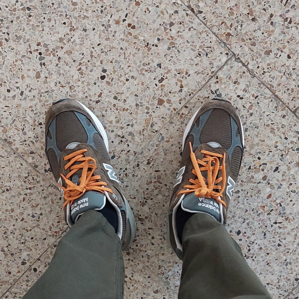 New Balance 993 Made in USA Military Green - D Standard 착용 스타일
