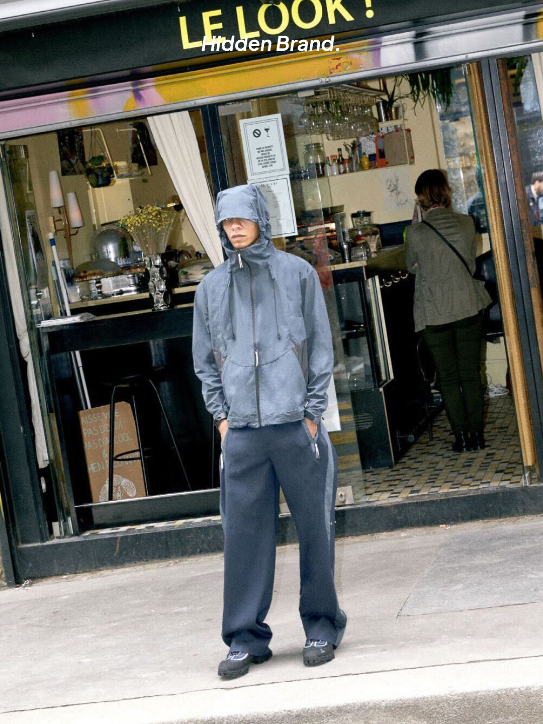 J.L-A.L Dewal Pants Dark Grey, Hoka x J.L-A.L Tor Ultra Low Desert Taupe Rock Ridge 착용 스타일 - 8