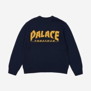 Palace x Thrasher Knit Navy - 24SS