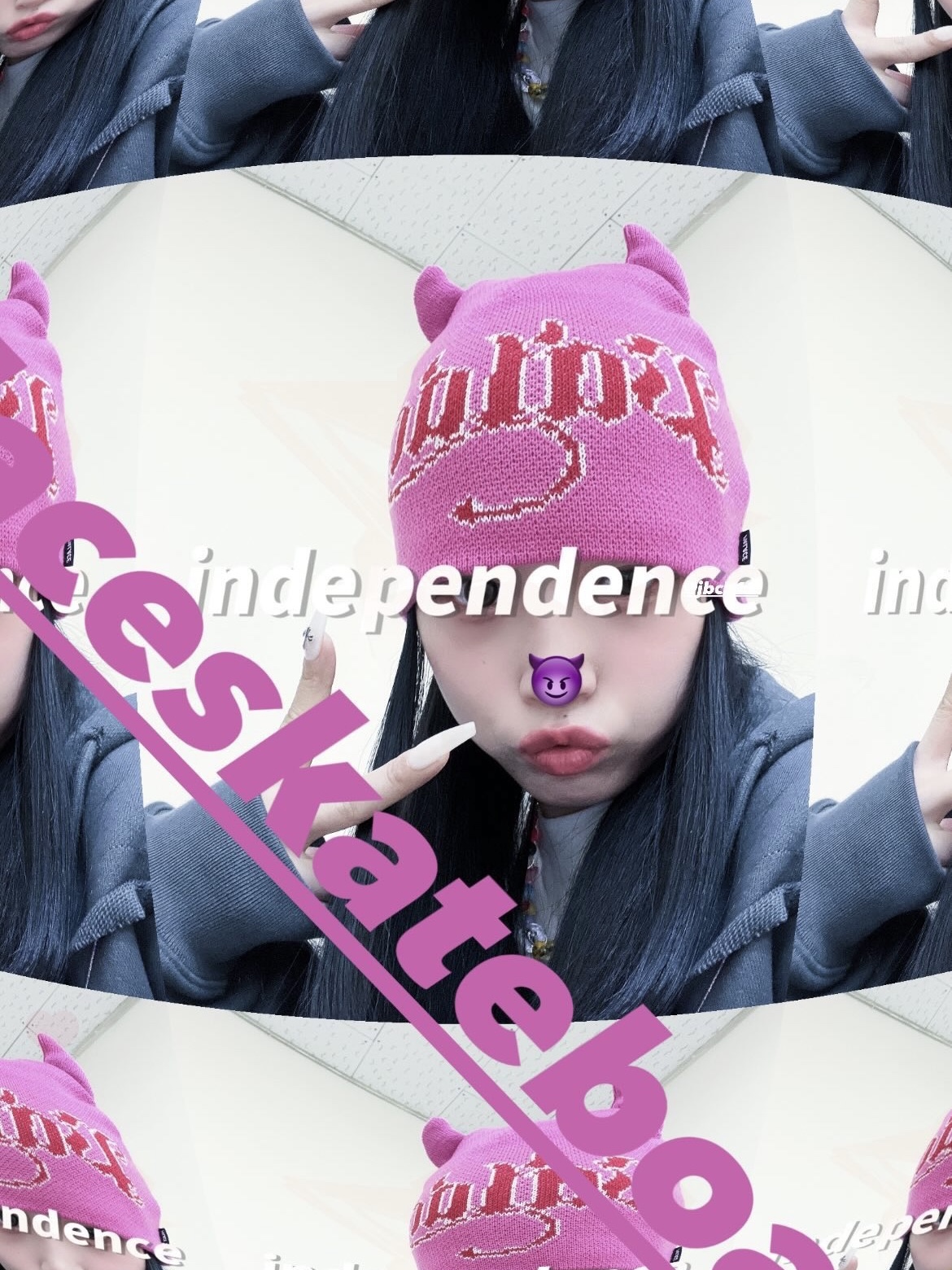 Palace Horny Nein Cuff Beanie Shock Pink - 23FW 착용 스타일