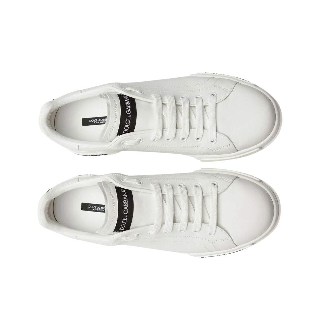 돌체 앤 가바나 카프스킨 나파 포르토피노 스니커즈 화이트(Dolce & Gabbana Calfskin Nappa Portofino Sneakers White) - 2