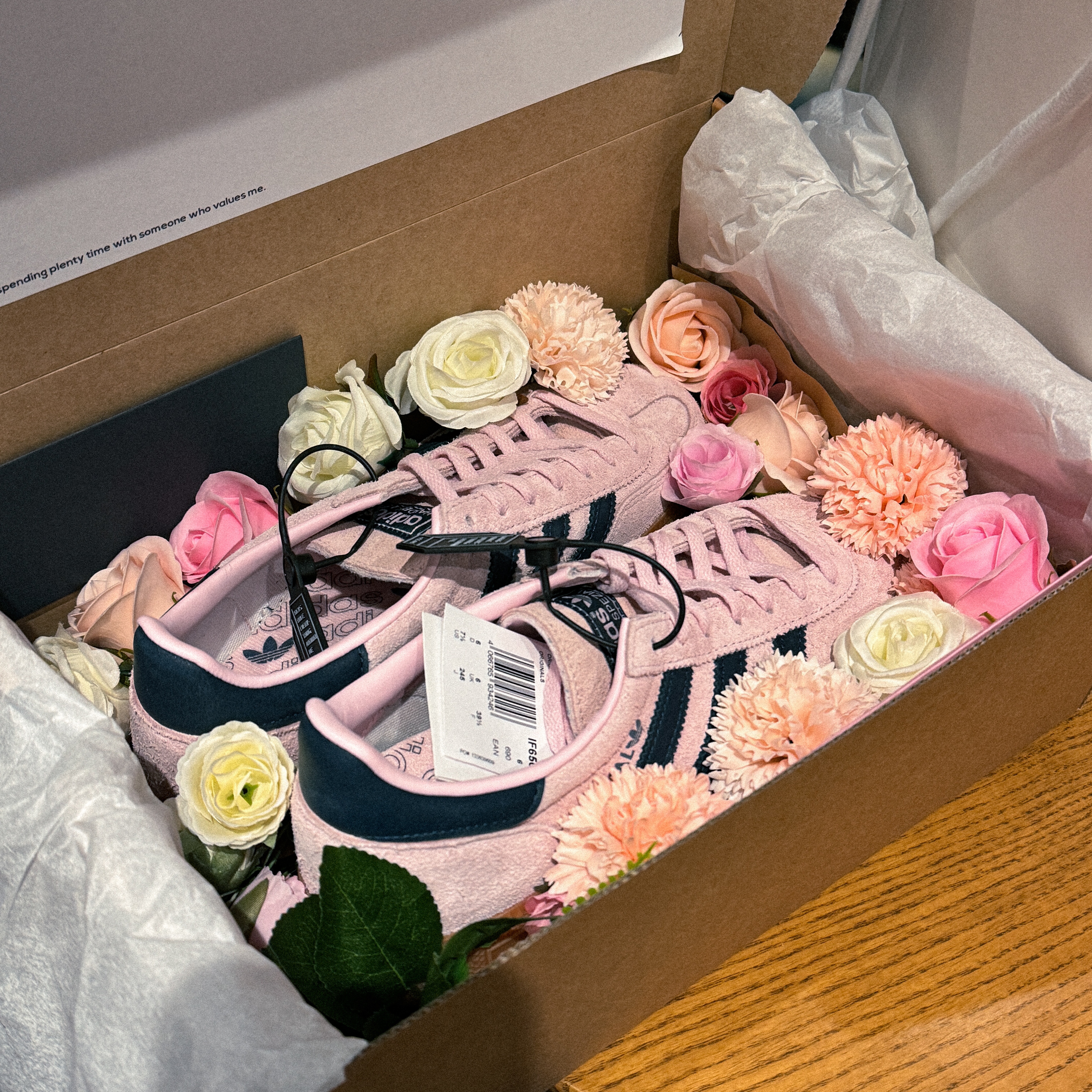 (W) Adidas Spezial Handball Clear Pink 착용 스타일