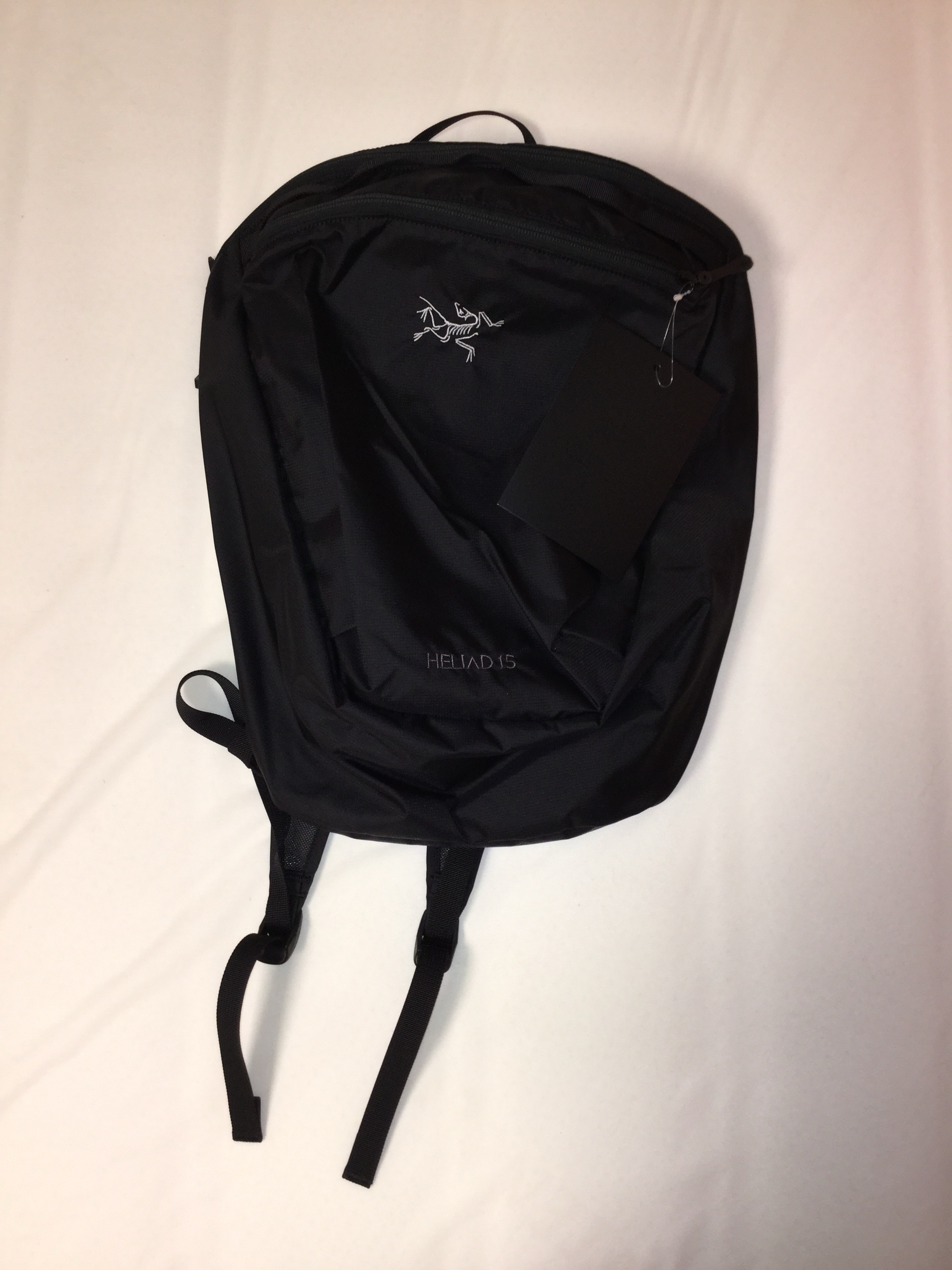 Arc'teryx Heliad 15 Backpack Black 착용 스타일 - 1