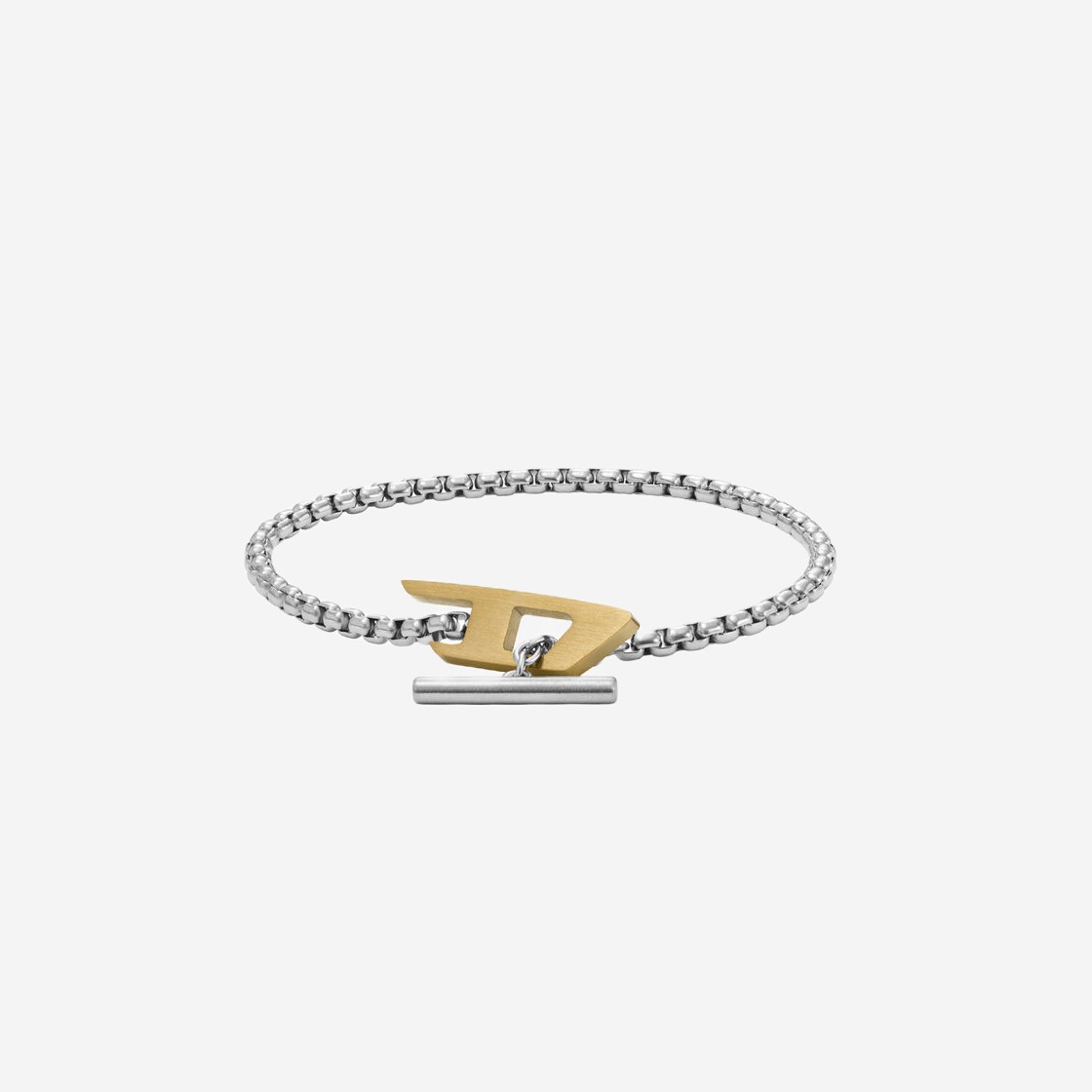 Diesel Dx1377 Two-Tone Stainless Steel Chain Bracelet Silver 상세 이미지 1