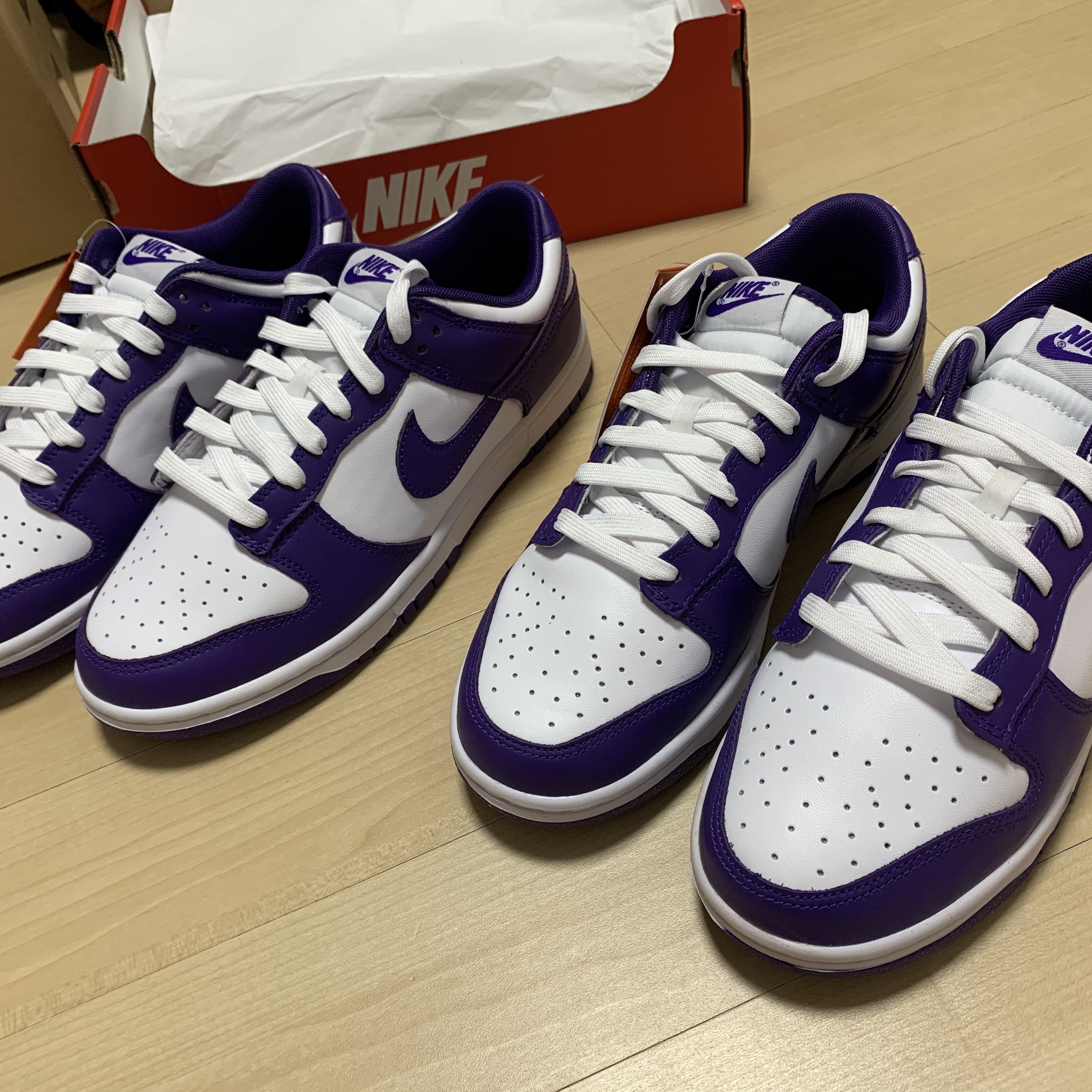Nike Dunk Low Retro Championship Court Purple 착용 스타일