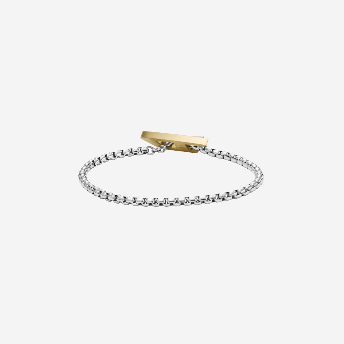 Diesel Dx1377 Two-Tone Stainless Steel Chain Bracelet Silver 상세 이미지 2