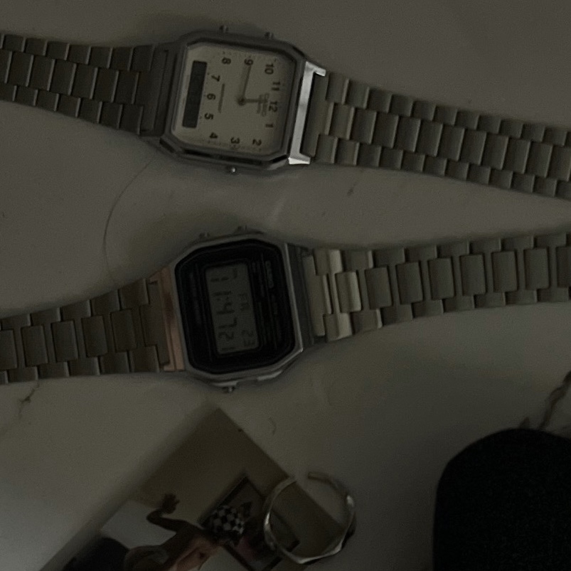 Casio A-158WA-1, Casio AQ-230A-7DMQ 착용 스타일