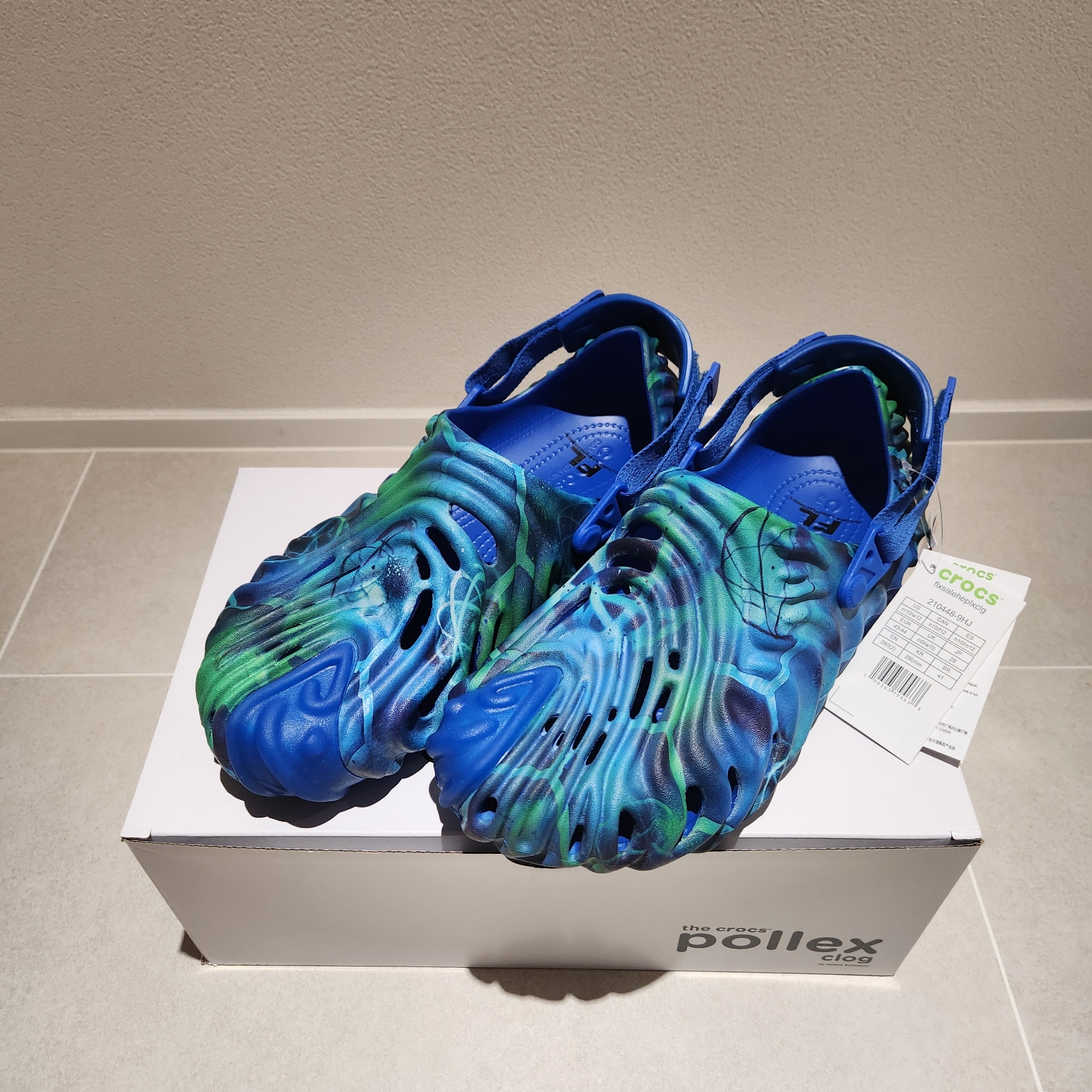 Crocs x Salehe Bembury x Futura Pollex Clog Blue 착용 스타일 - 6