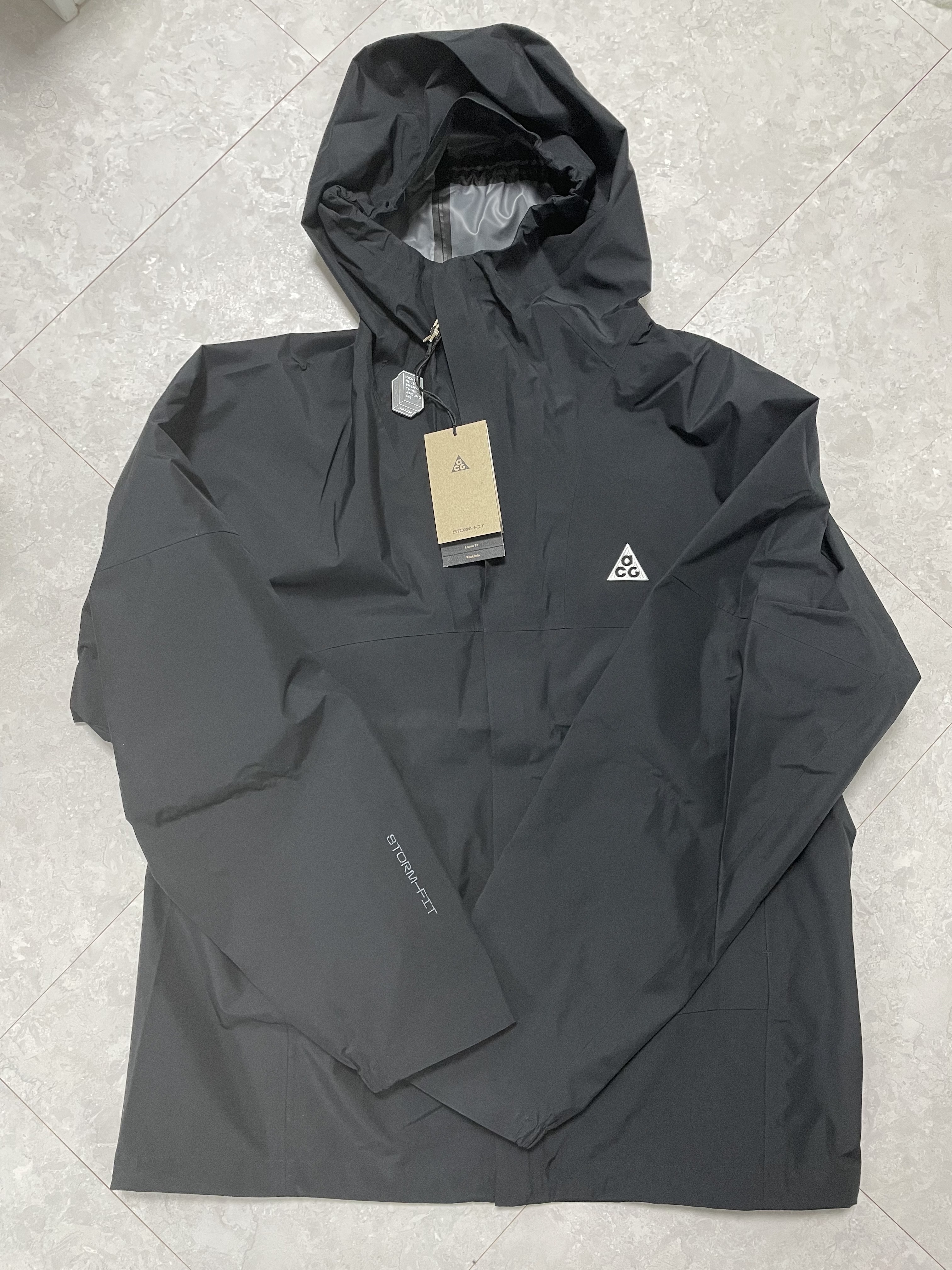 Nike ACG Storm-Fit ADV Cascade Rains Full Zip Jacket Black - Asia 착용 스타일