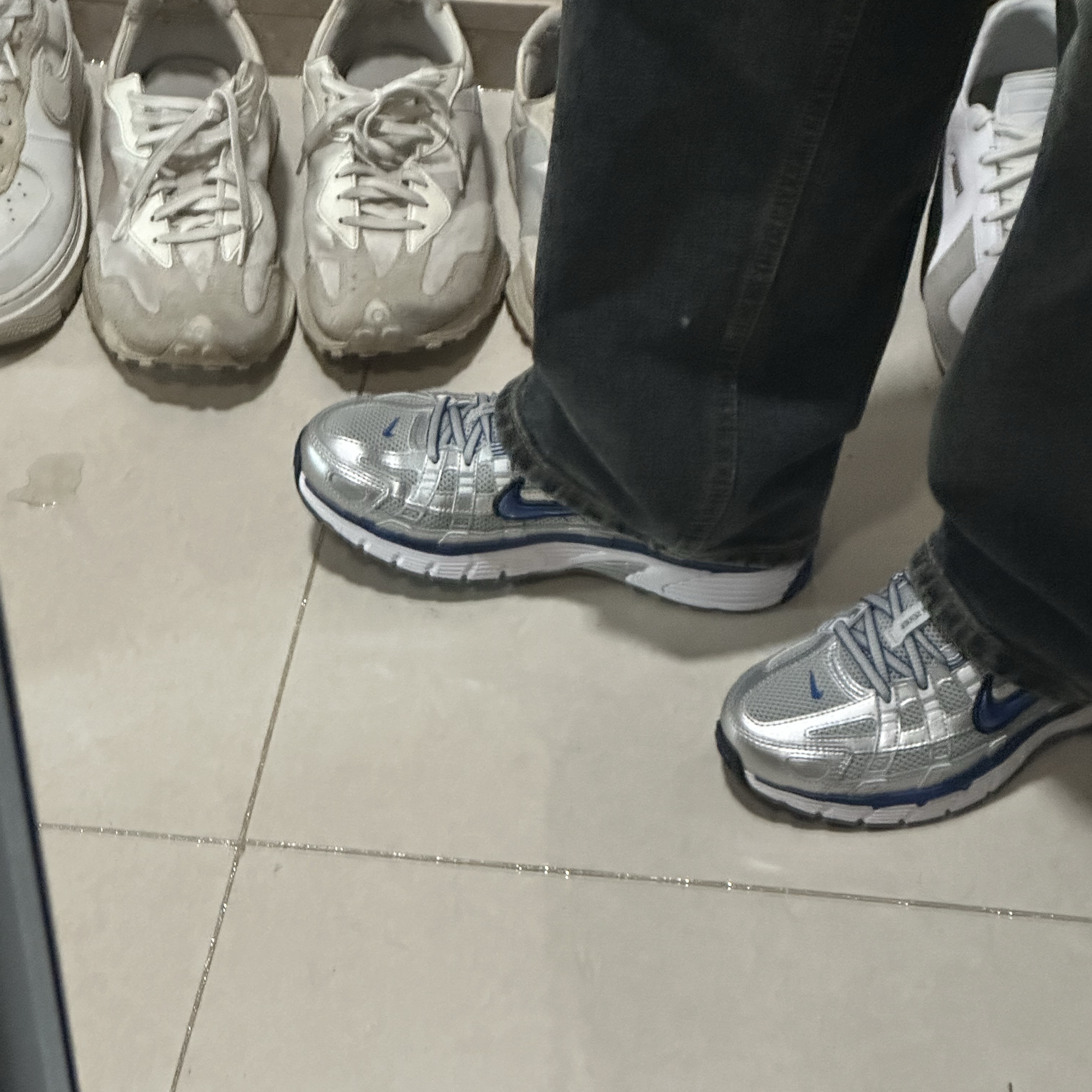 (W) Nike P-6000 Laser Blue 착용 스타일 - 1