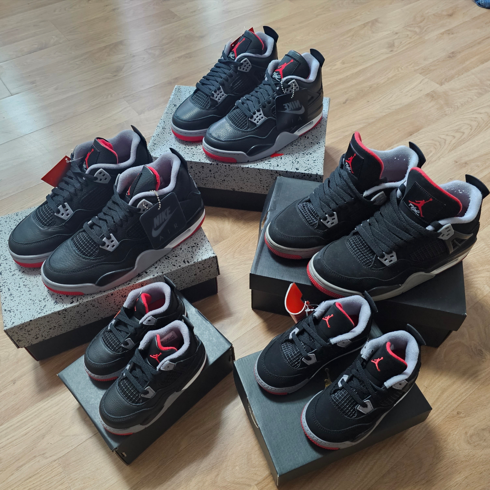 Jordan 4 Retro Bred Reimagined, (GS) Jordan 4 Retro Bred Reimagined 착용 스타일