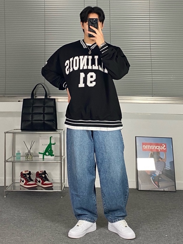 Nike Air Force 1 '07 Low White 착용 스타일 - 2