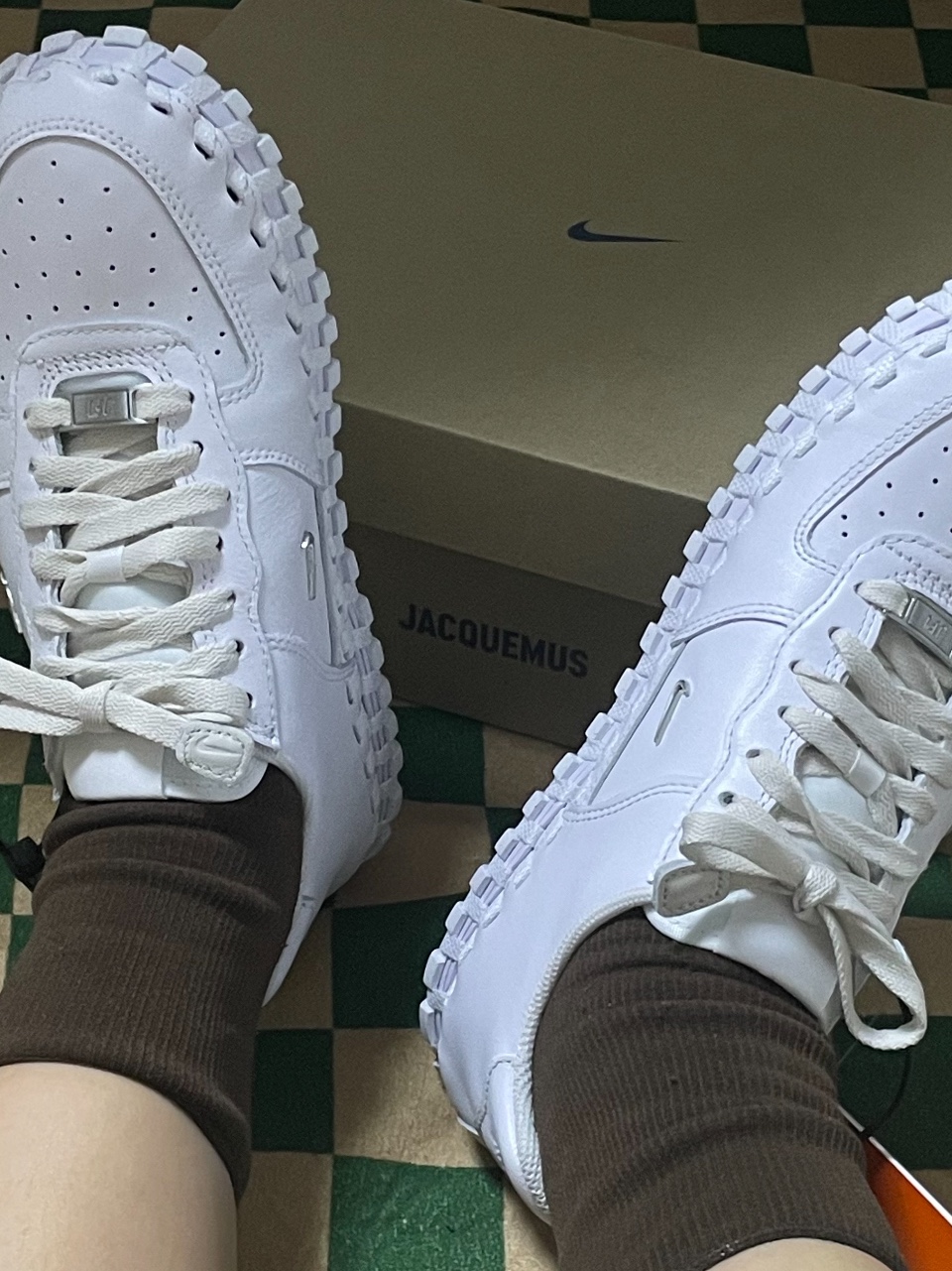 Nike x Jacquemus J Force 1 Low LX SP White 착용 스타일