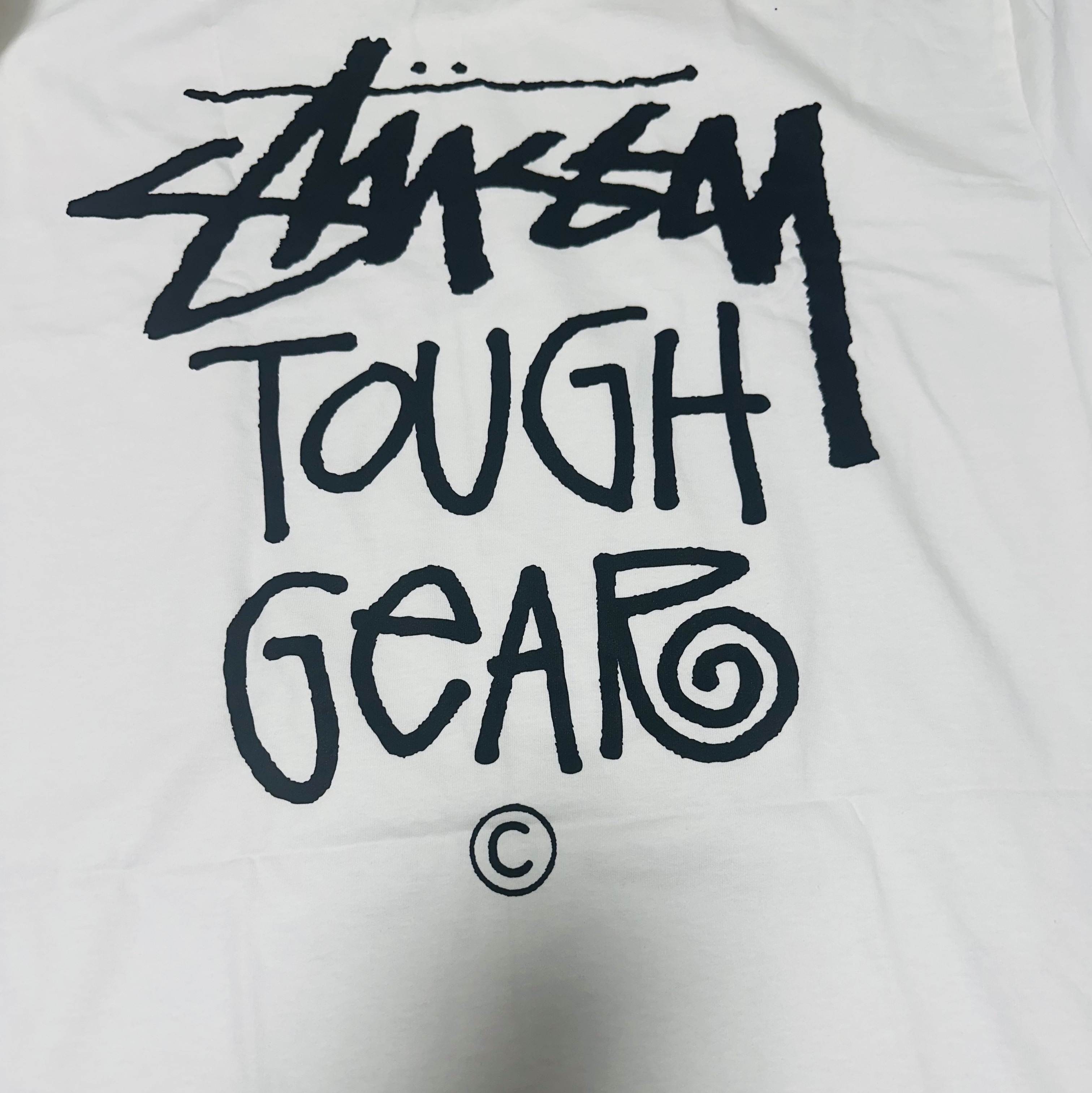 Stussy Tough Gear T-Shirt White 착용 스타일