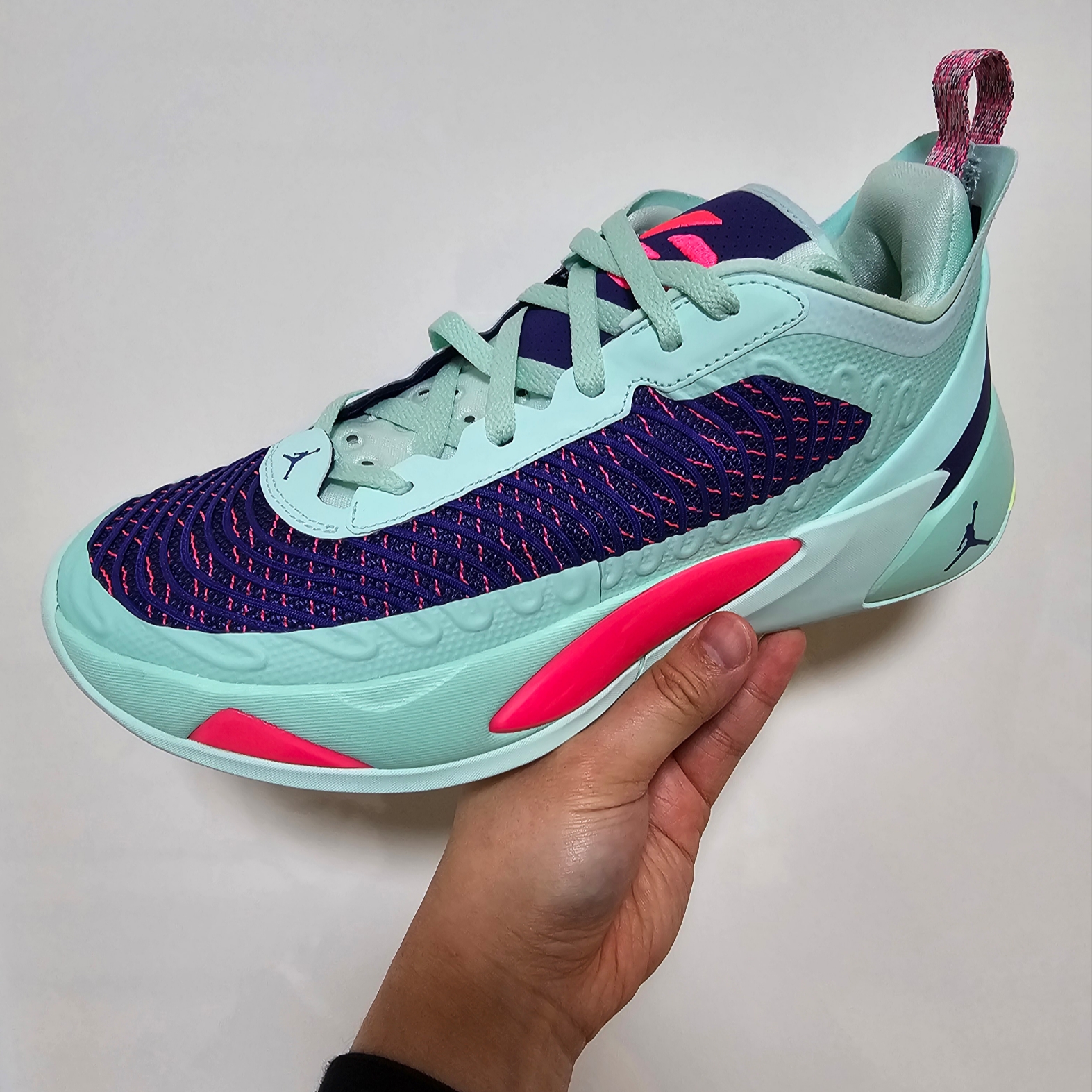 Jordan Luka 1 PF Mint Foam Racer Pink 착용 스타일 - 1