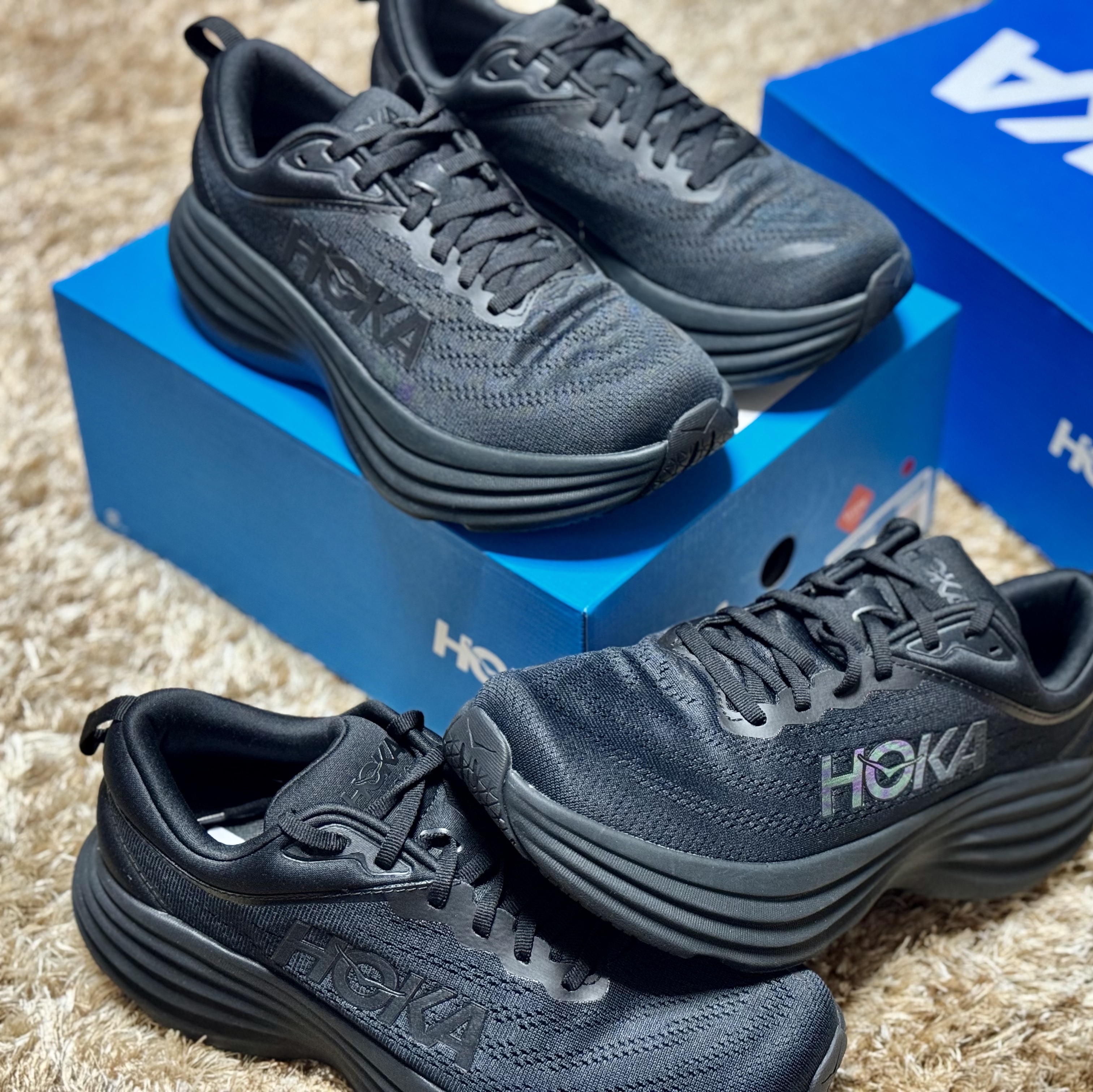 Hoka Bondi 8 Black - Wide 착용 스타일