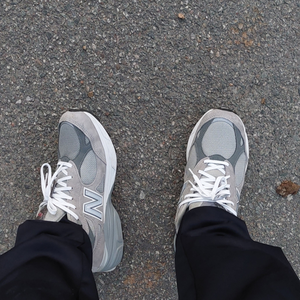 New Balance 990v3 Made in USA Grey - D Standard 착용 스타일 - 1