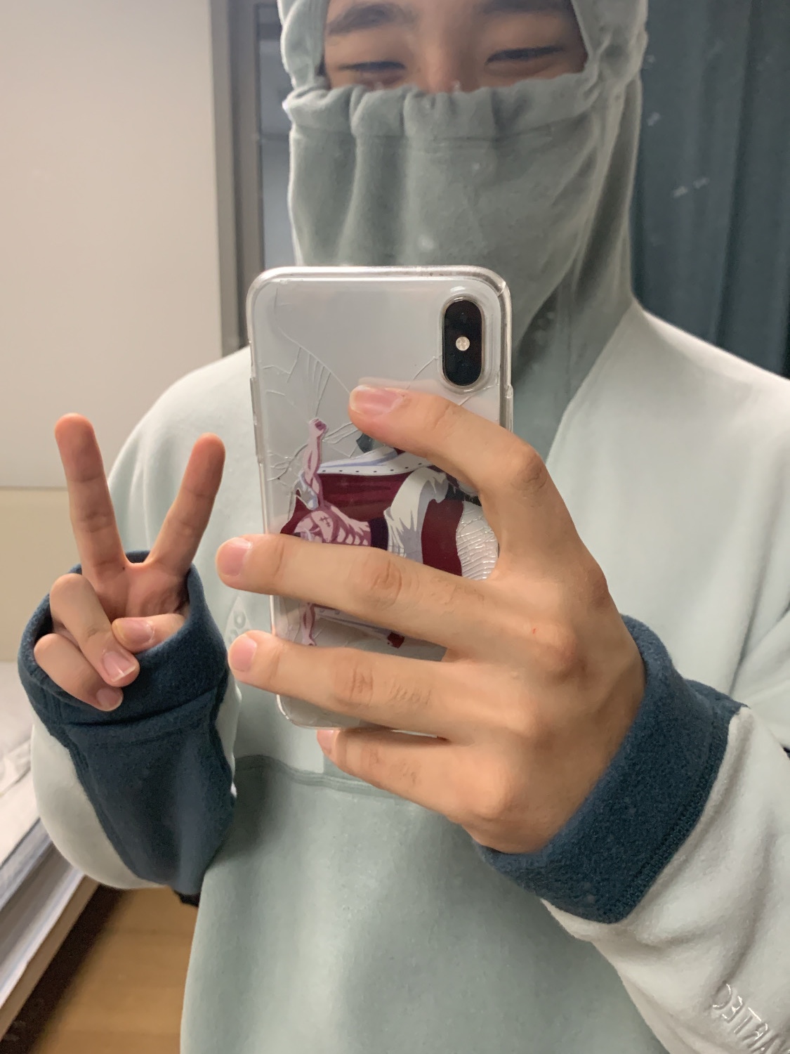 Nike ACG Polartec Wolf Tree Pullover Hoodie Mica Green Light Silver - Asia 착용 스타일