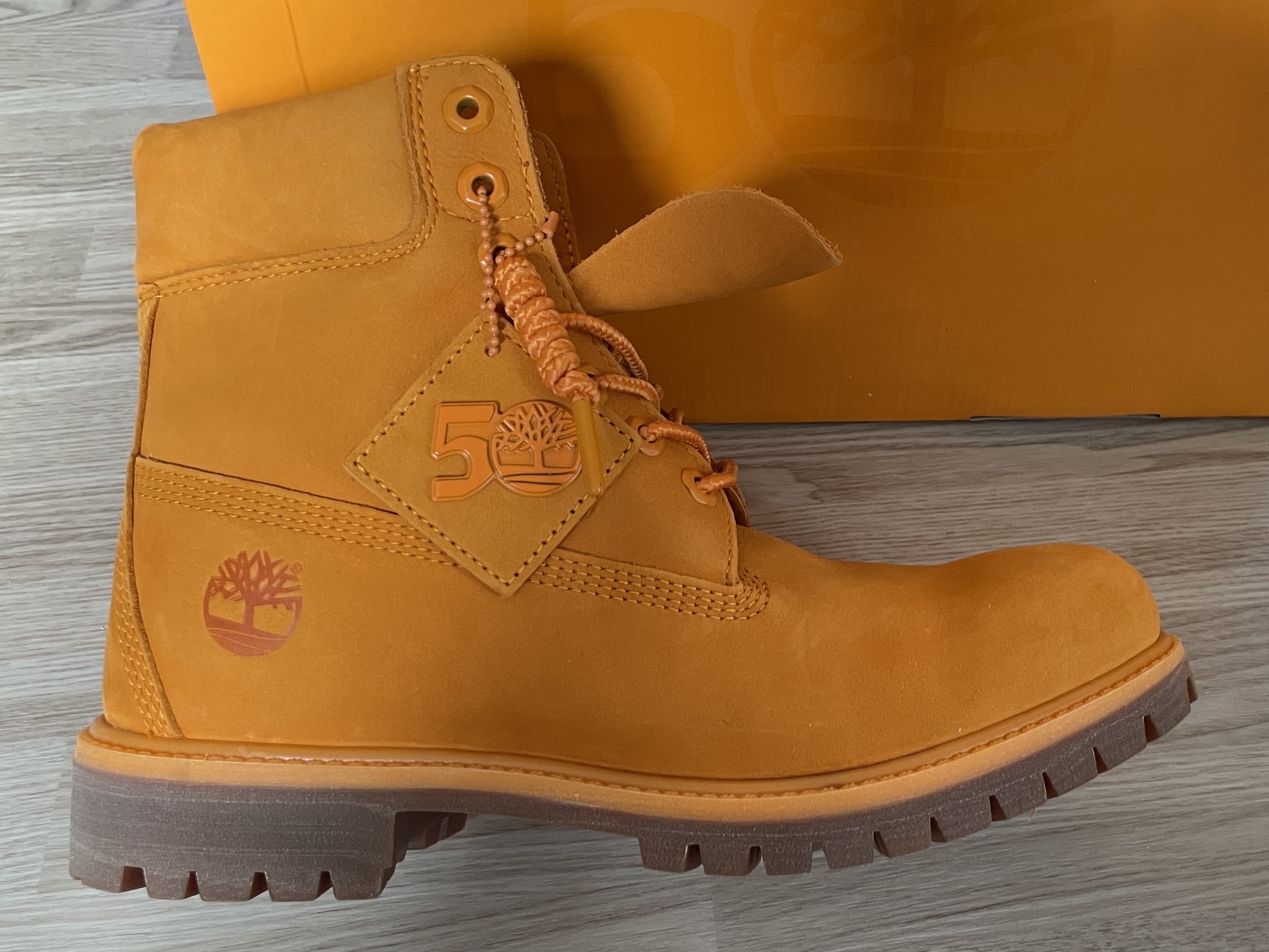 Timberland Premium 6 inch Waterproof Boot Yellow - Wide 착용 스타일 - 3
