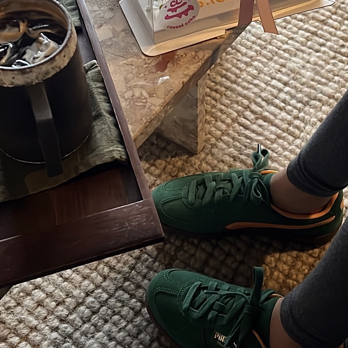 Puma Palermo Vine Clementine 착용 스타일
