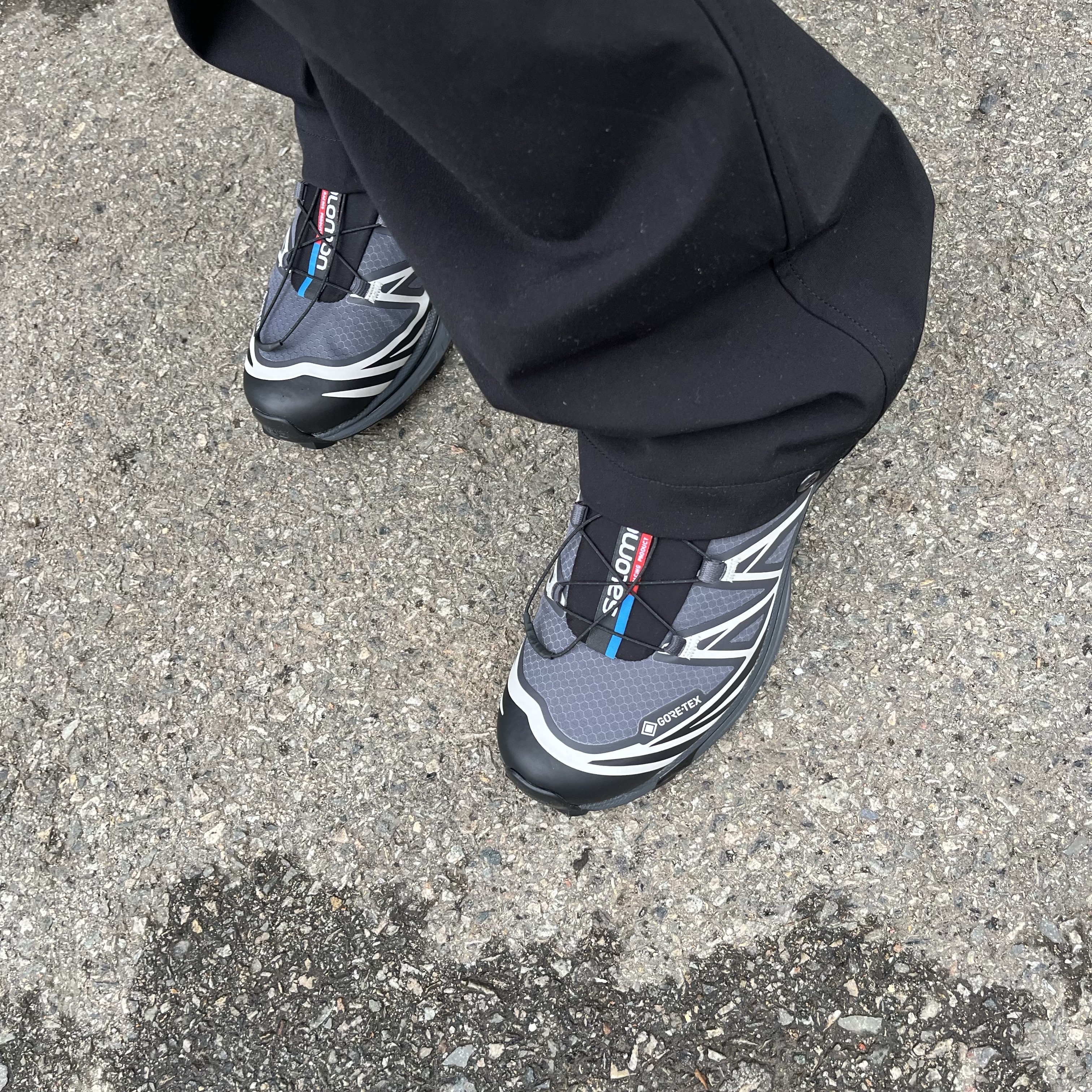 Salomon XT-6 Gore-Tex Black Ebony 착용 스타일