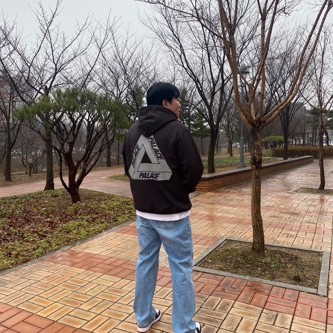Palace Bit Grippy Tri-Ferg Hood Black - 24SS, Jordan 1 Retro Low OG Black Toe 착용 스타일
