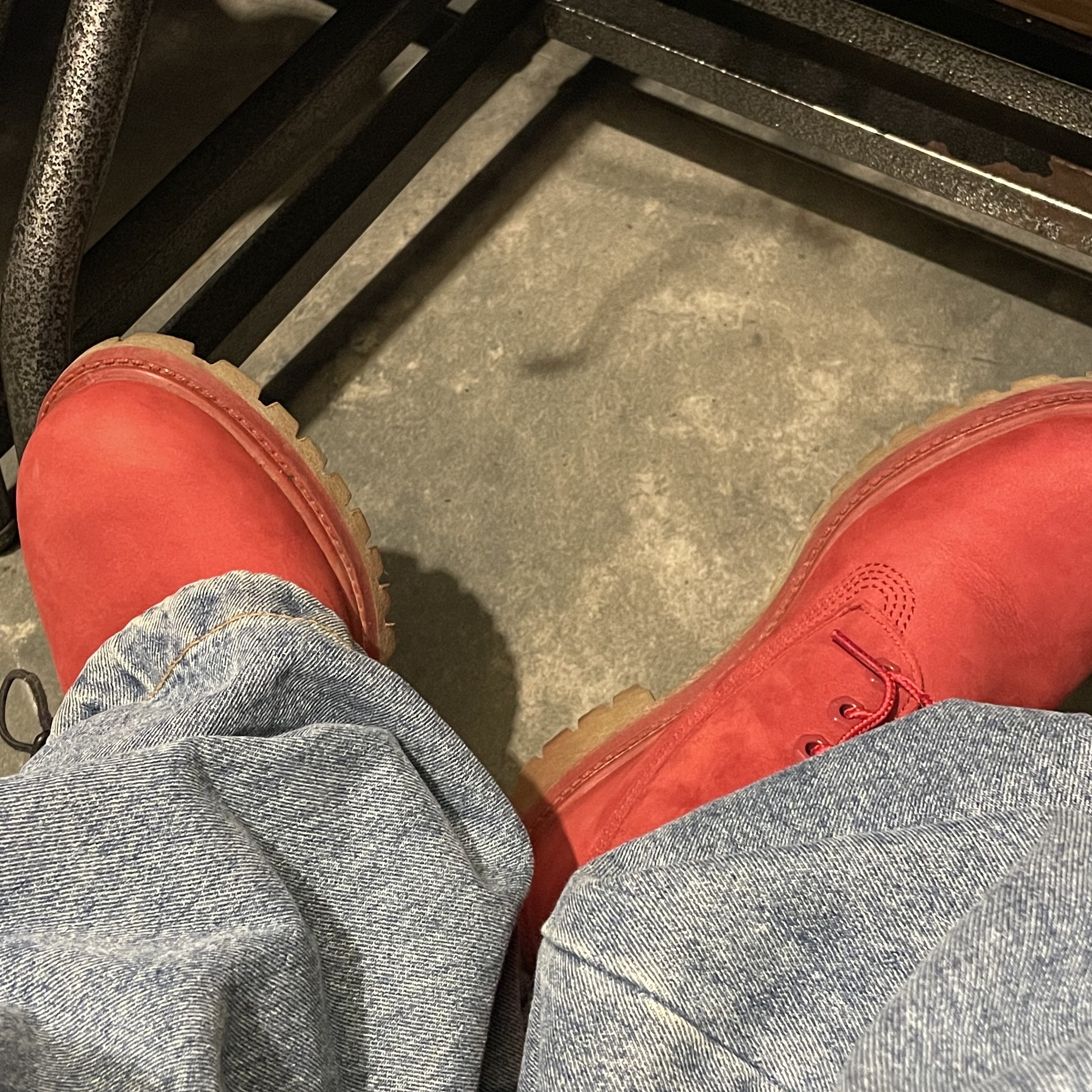 Timberland Premium 6 inch Waterproof Boot Red - Wide 착용 스타일 - 1