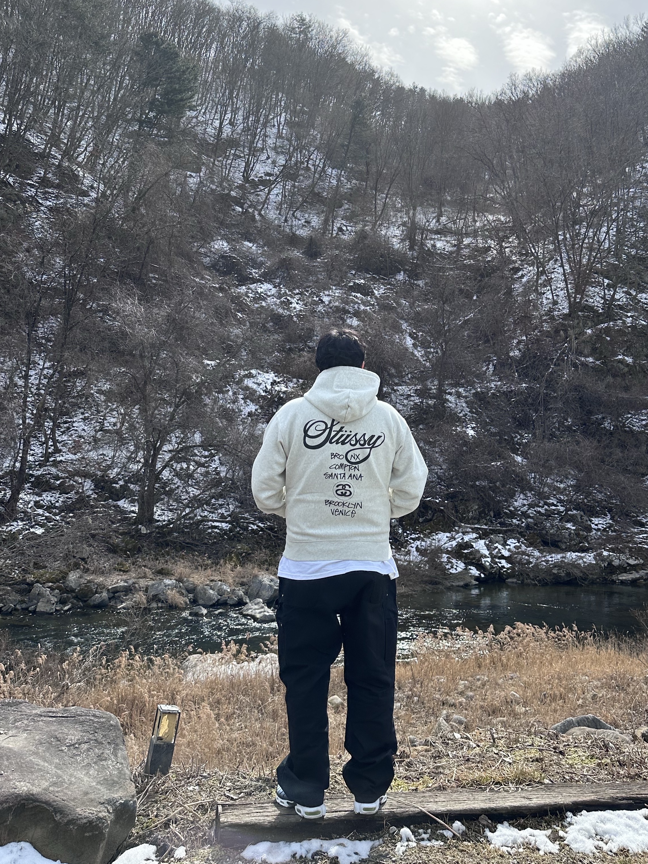 Gentle Monster x Maison Margiela MM011 Clear Black Gradient, Stussy World Tour Zip Hoodie Ash Heather 2022 착용 스타일 - 2