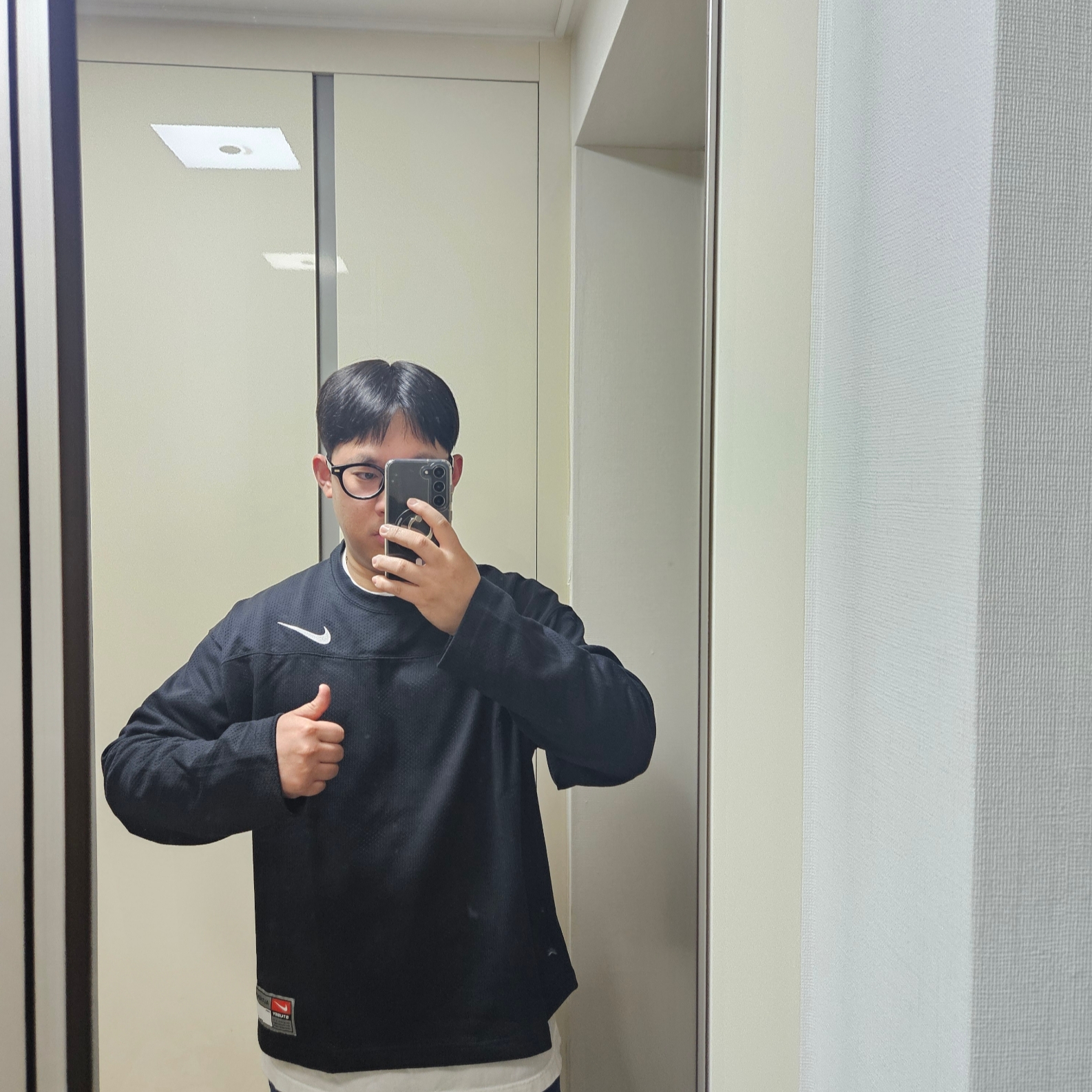 Nike x Stussy Long Sleeve Top Black (FJ9164-010) 착용 스타일 - 1
