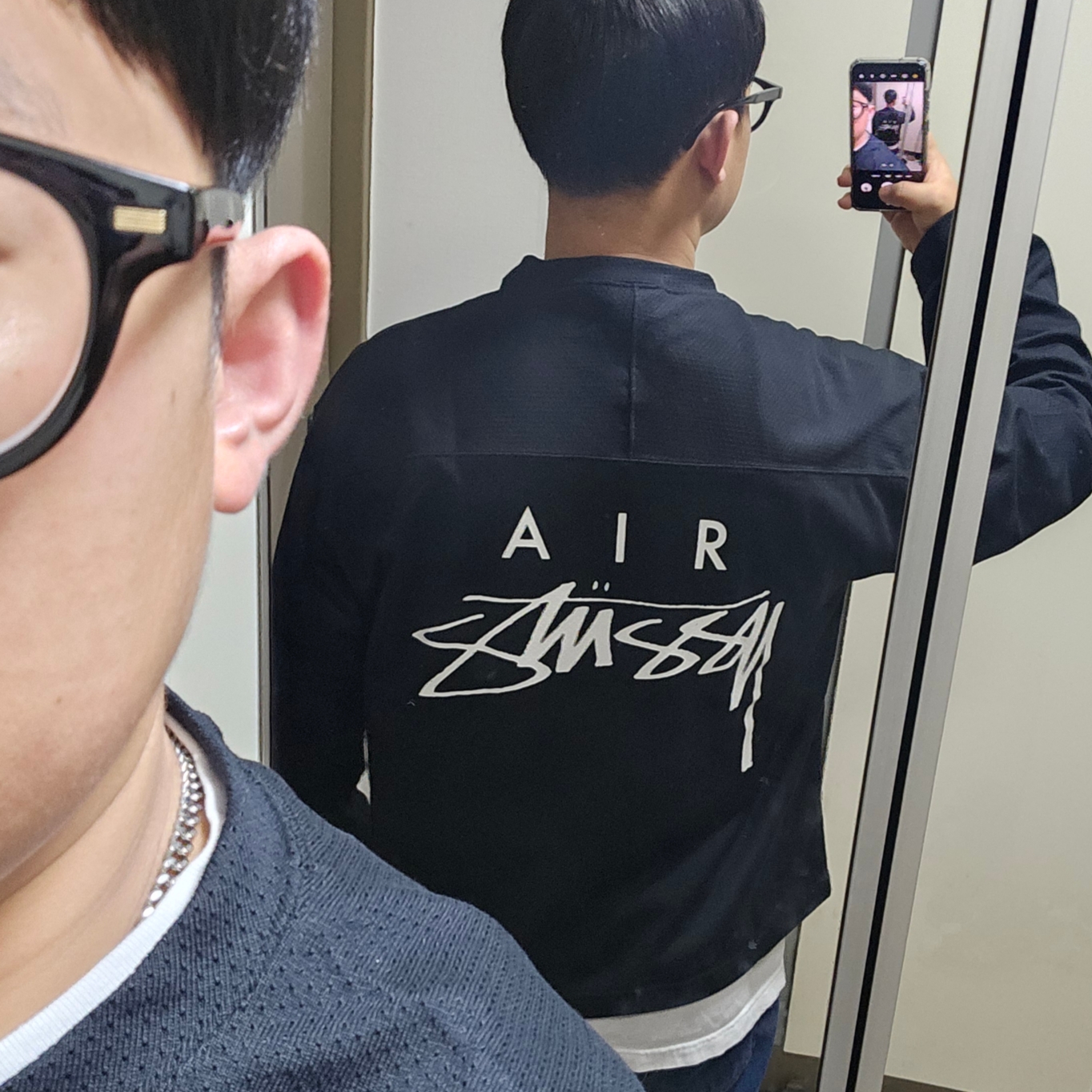 Nike x Stussy Long Sleeve Top Black (FJ9164-010) 착용 스타일 - 2