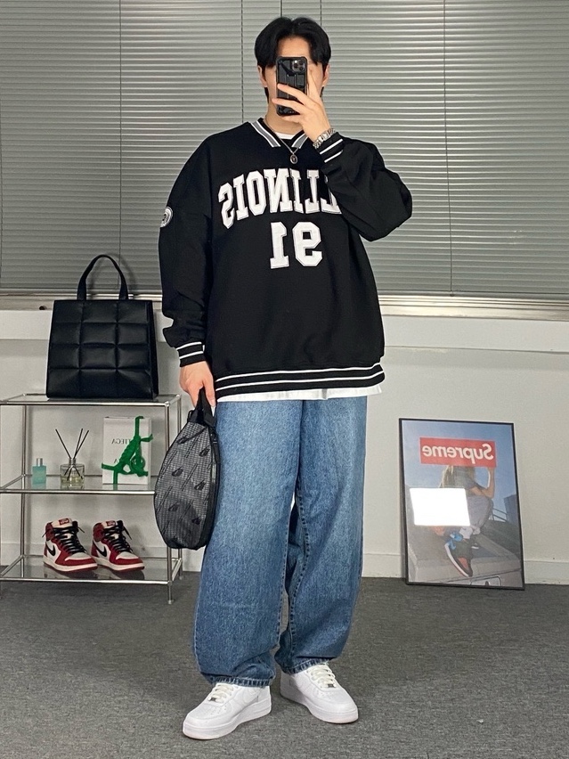 Nike Air Force 1 '07 Low White 착용 스타일 - 4
