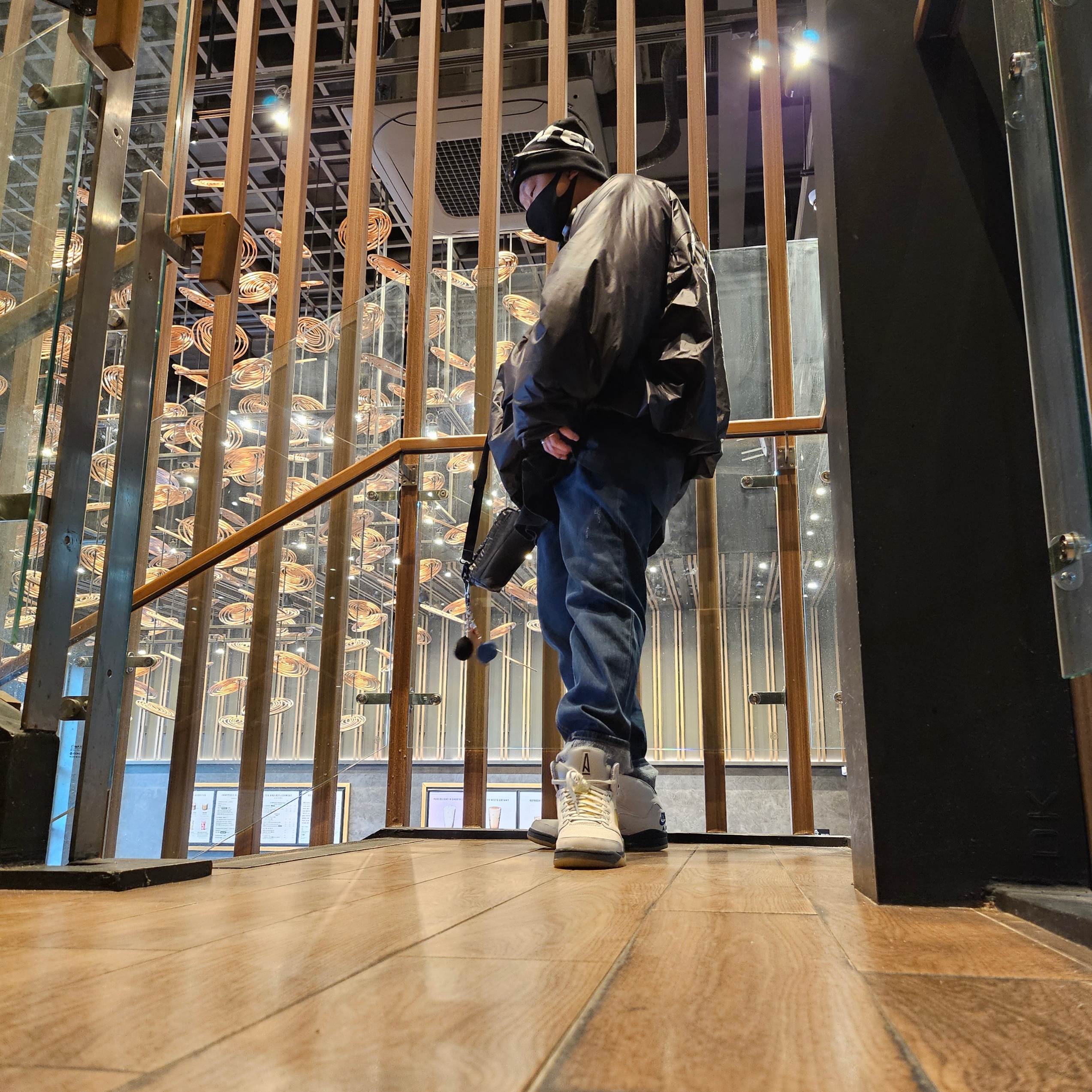 Oakley Eye Jacket Redux Matte Black Frame Prizm Grey Lenses High Bridge Fit, Supreme Big Logo Beanie Black 착용 스타일 - 4