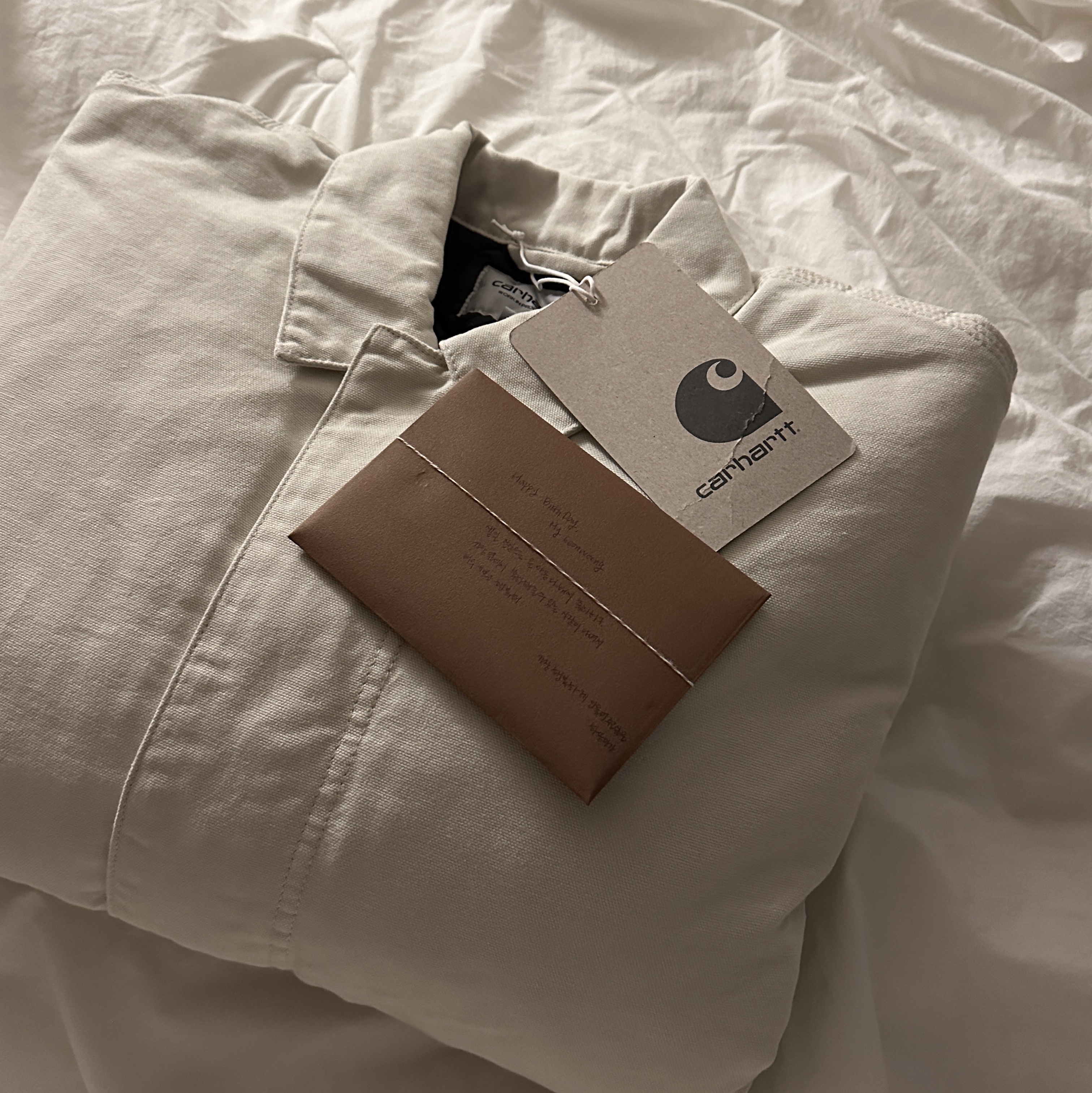 Carhartt WIP OG Arcan Jacket Salt Aged Canvas - Winter 착용 스타일