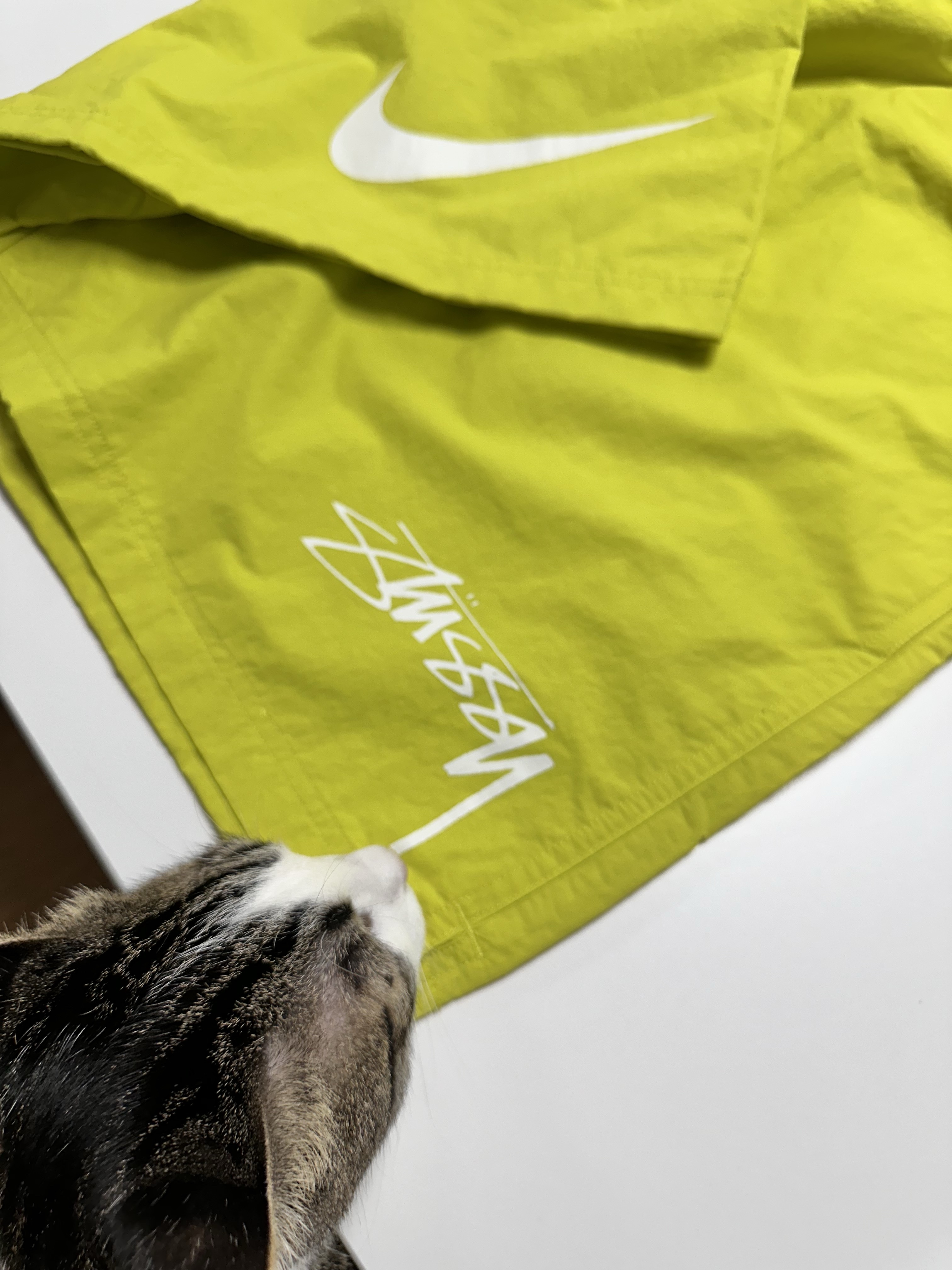 Nike x Stussy Shorts High Voltage (FJ9167-344), Human Made T-Shirts White (3 Pack) 착용 스타일 - 1