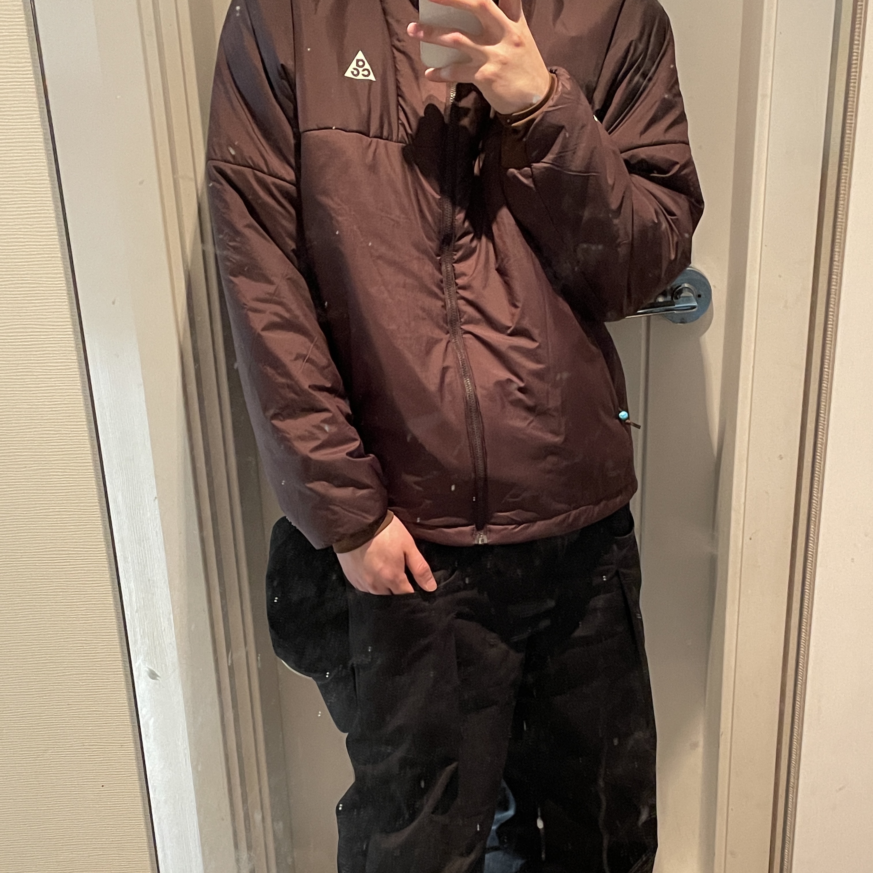 Nike ACG Therma-Fit ADV Rope De Dope Jacket Brown Basalt - Asia 착용 스타일