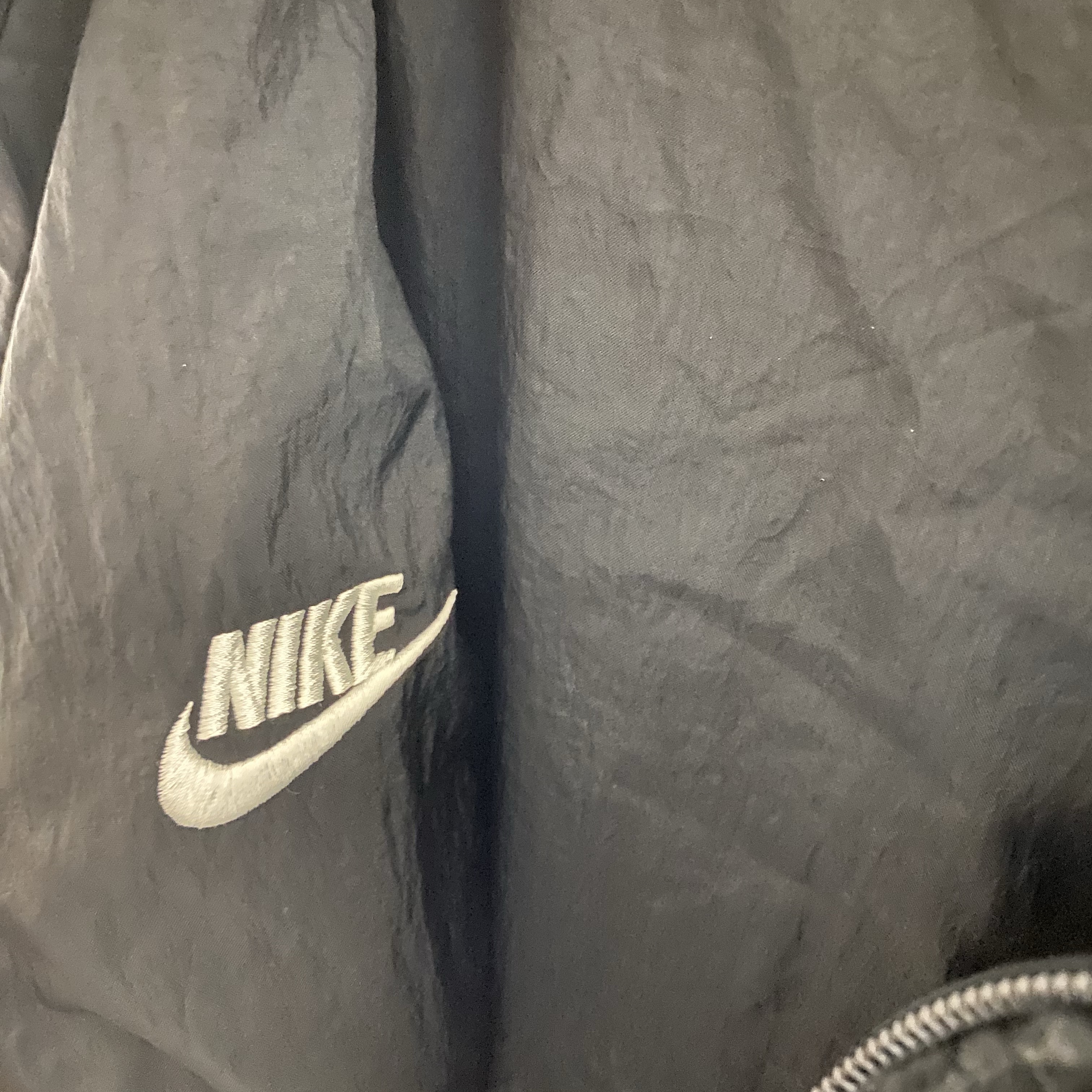 Nike Big Swoosh Full Zip Jacket Black Sail 착용 스타일 - 3