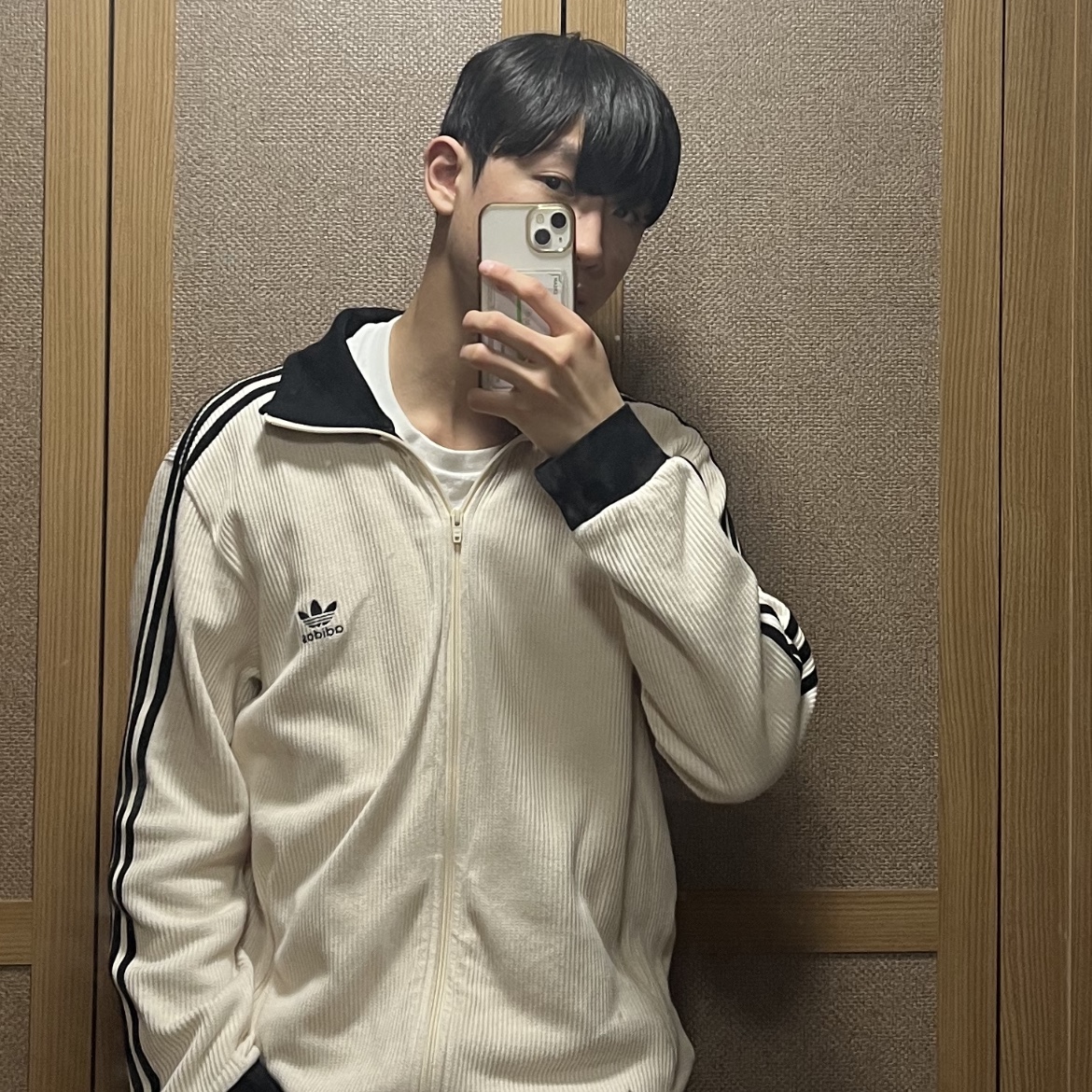 Adidas Adicolor Classic Waffle Beckenbauer Track Jacket Wonder White - KR Sizing 착용 스타일