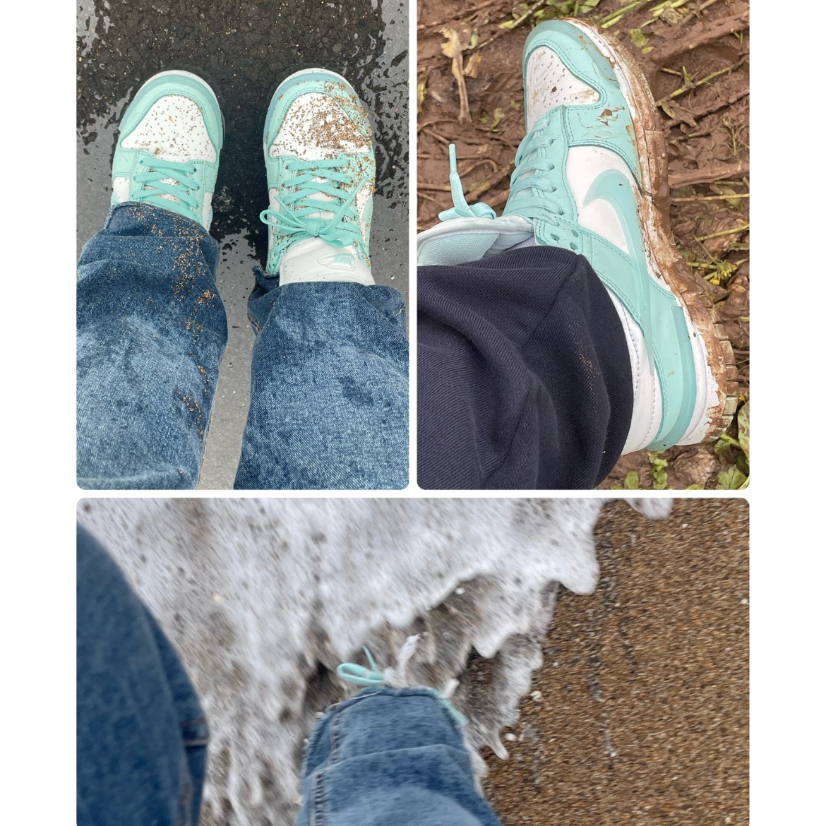 (W) Nike Dunk Low Twist Jade Ice 착용 스타일 - 6