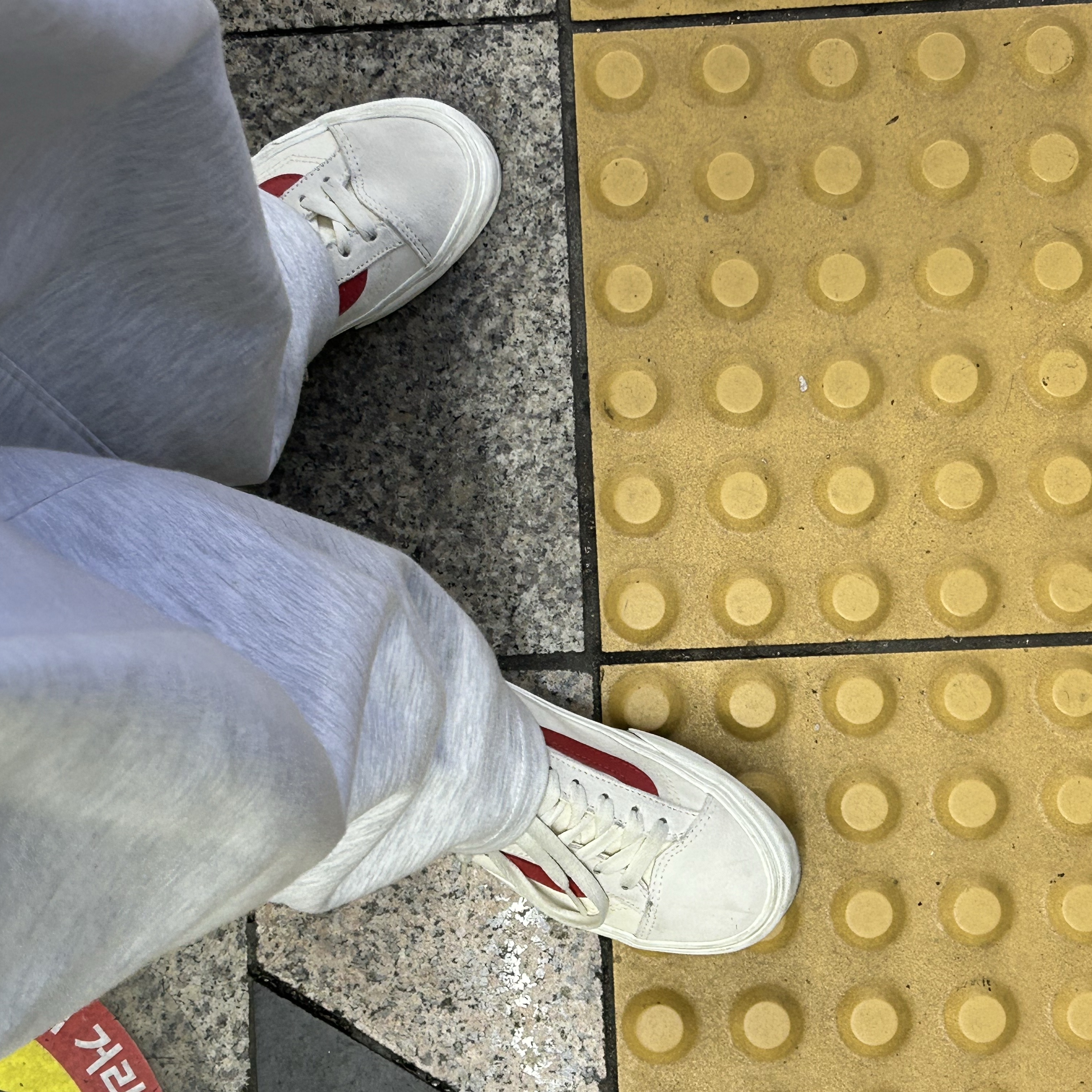 Vans Style 36 Marshmallow Racing Red 착용 스타일 - 1