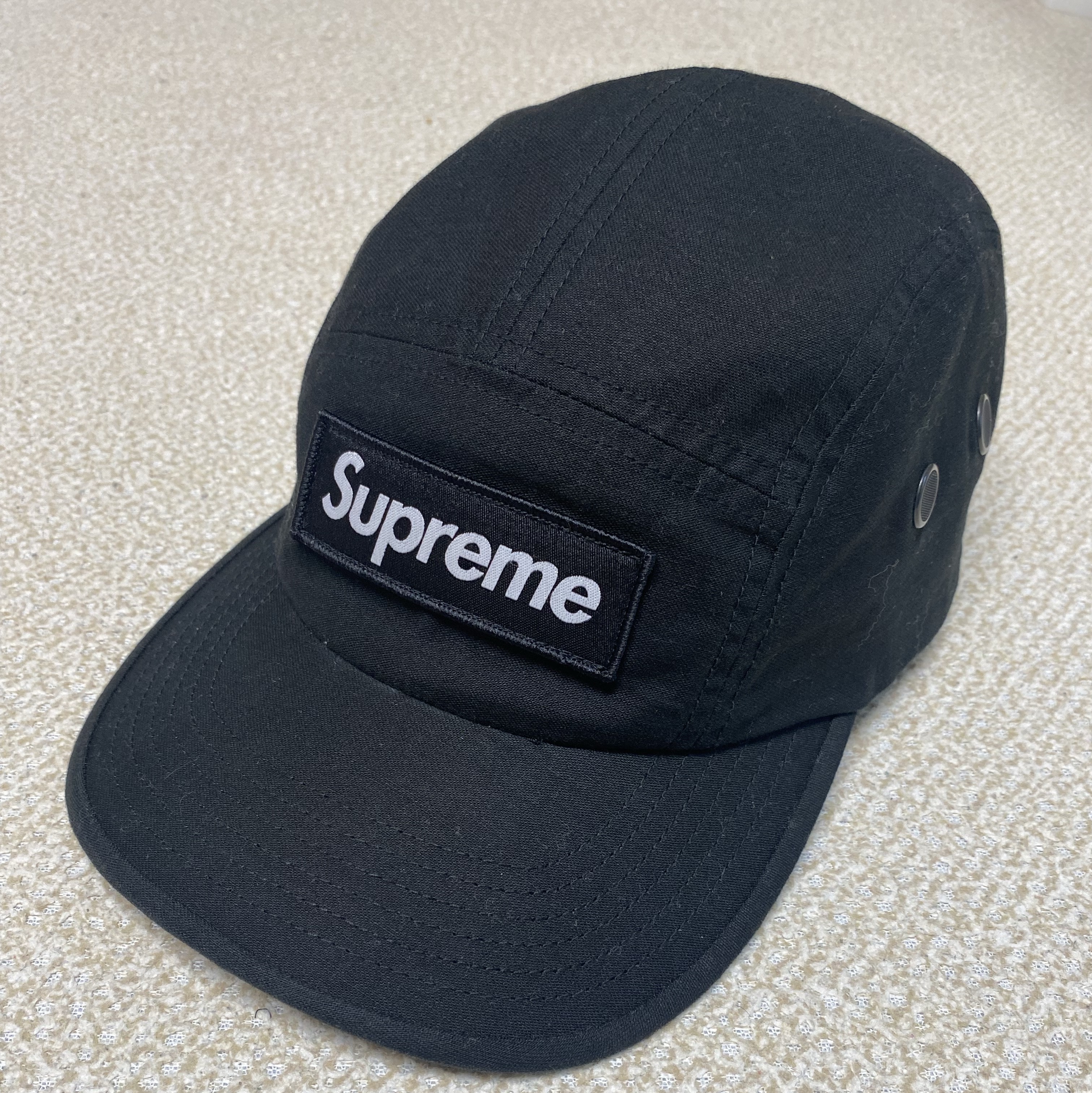 Supreme Military Camp Cap Black - 23FW 착용 스타일