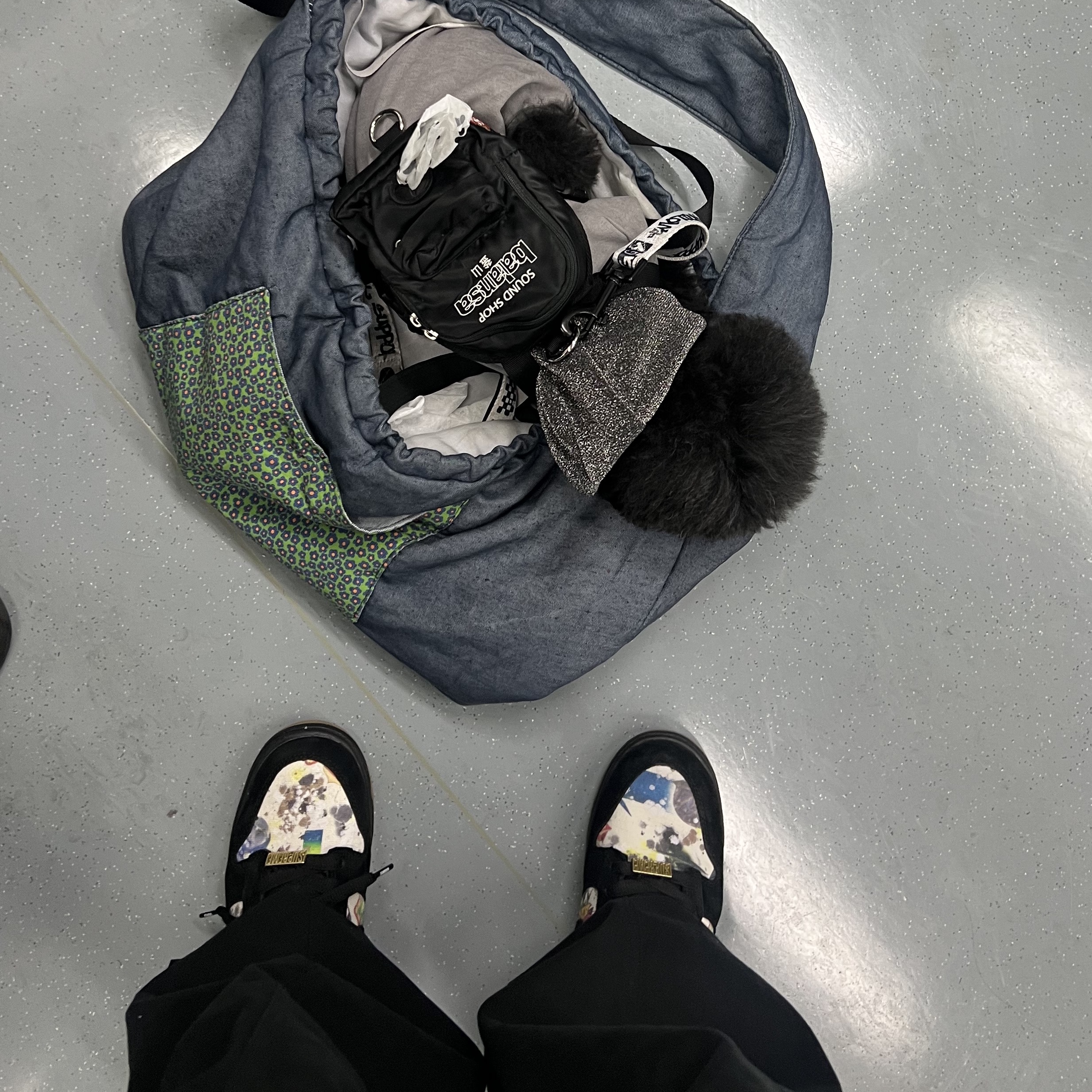 Nike x Supreme SB Dunk Low QS Rammellzee Black 착용 스타일