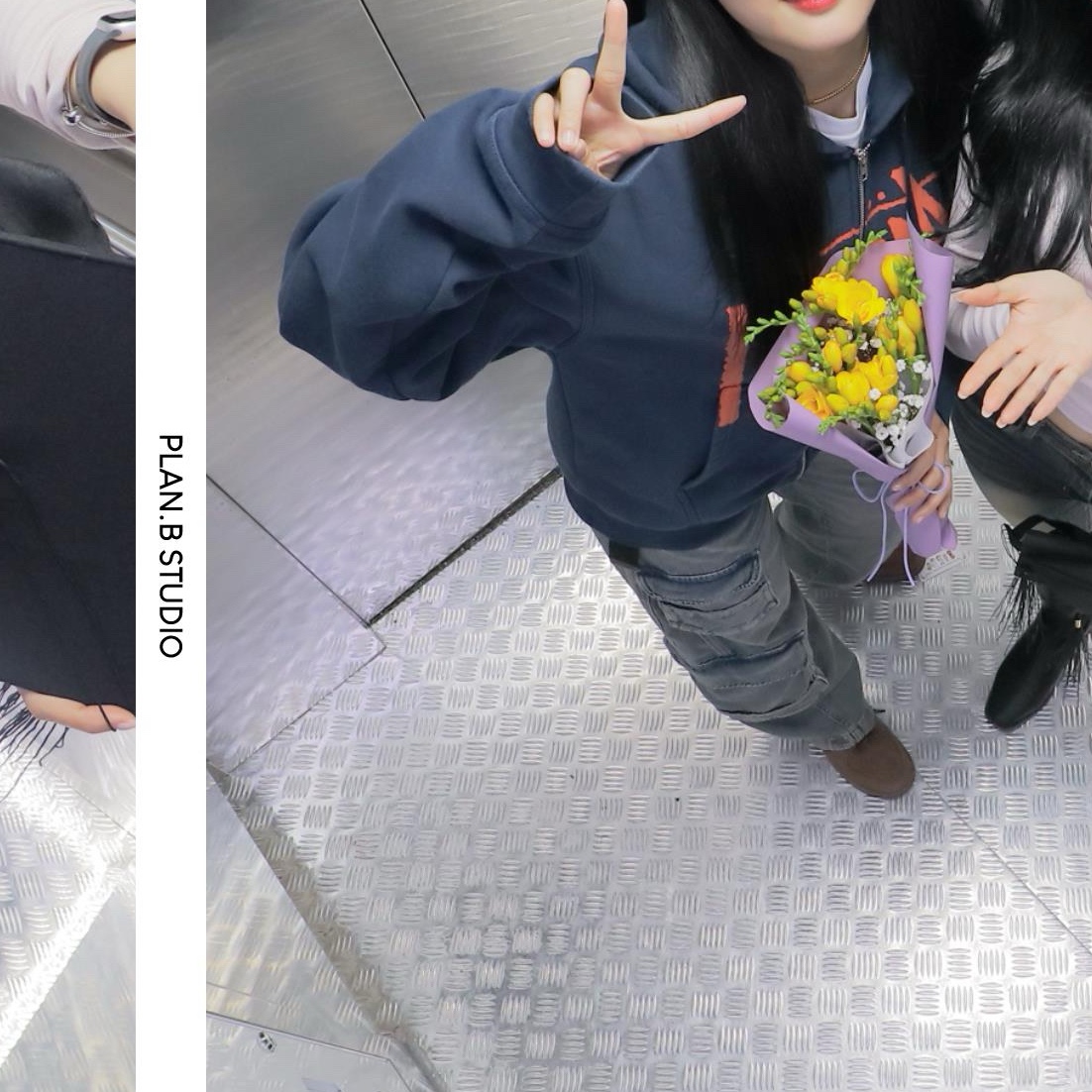 Stussy Stock Zip Hoodie Navy, (W) Nike Air Force 1 '07 Cacao Wow 착용 스타일